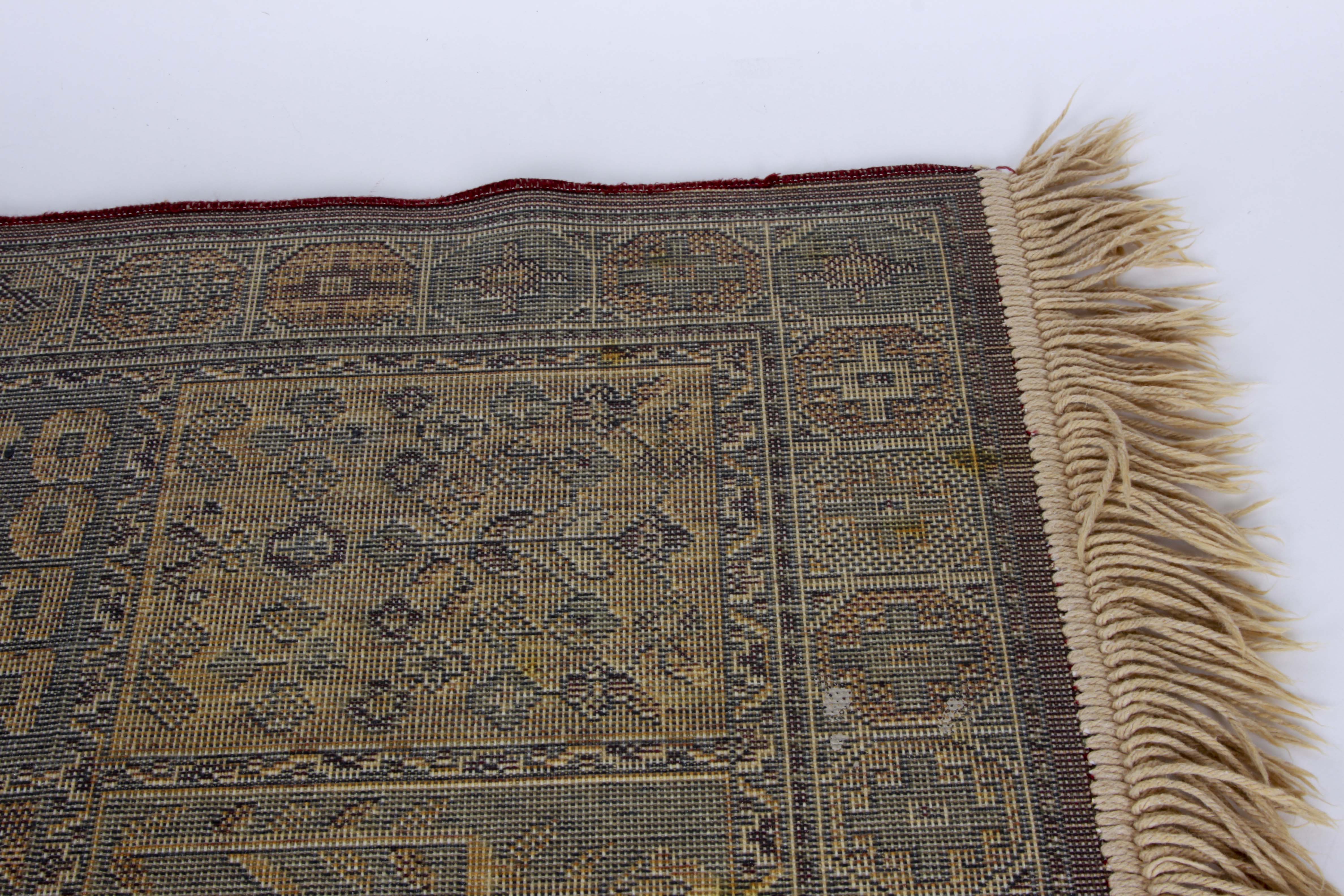 Three Small Machine Woven Bakhtiari-Style Accent Rugs