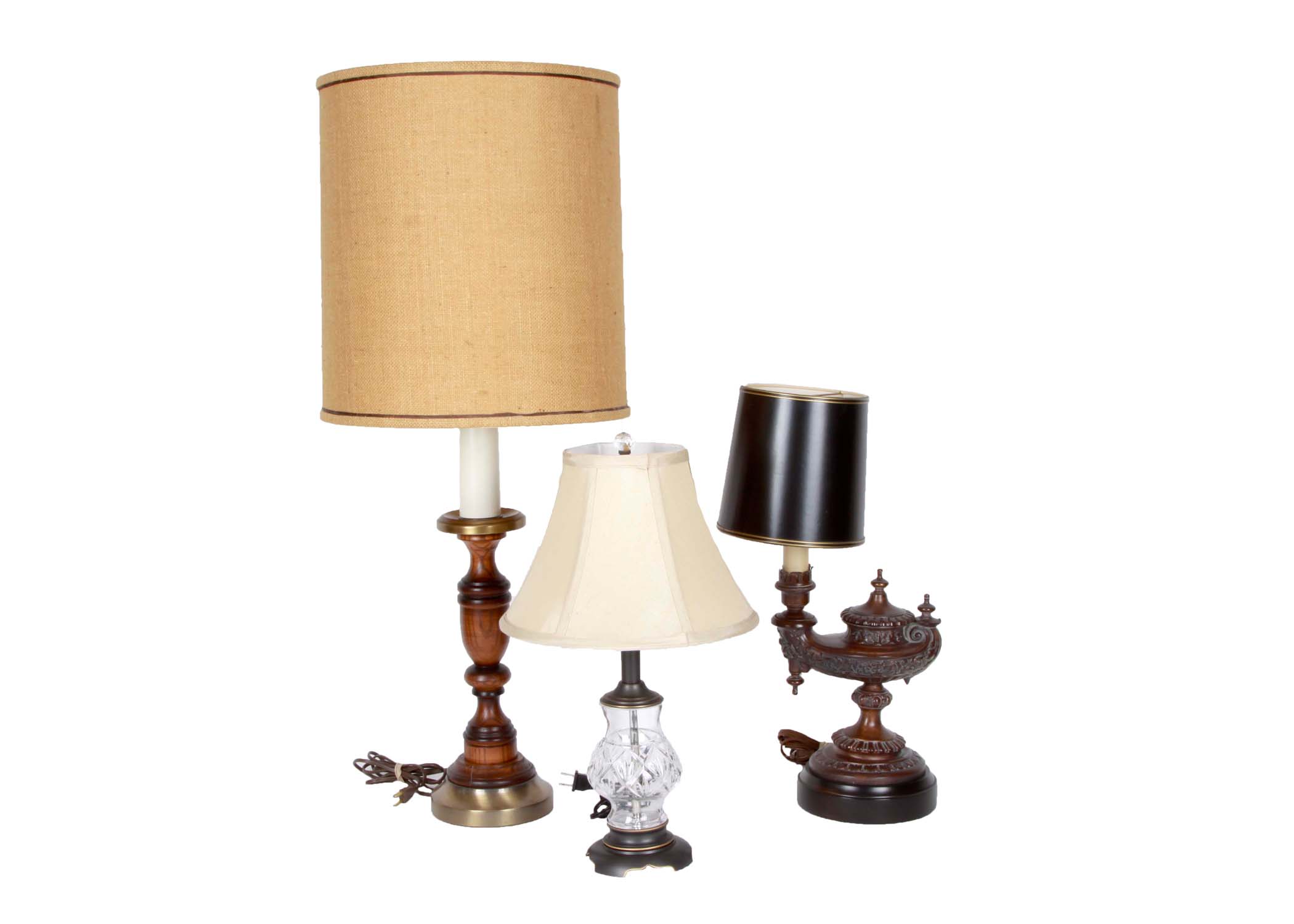 Three Assorted Table Lamps