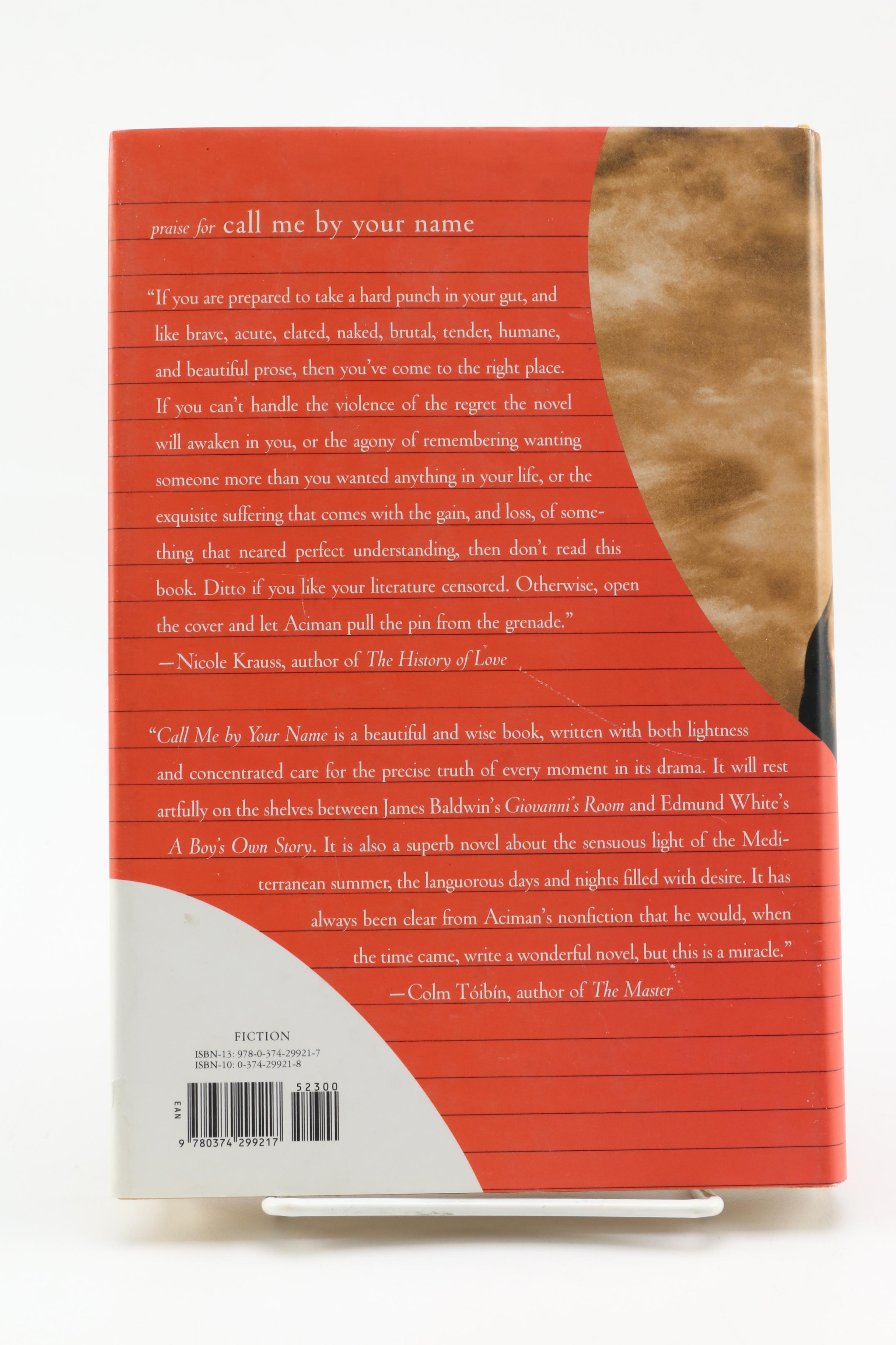 2007 Signed First Edition "Call Me By Your Name" by ‎André Aciman