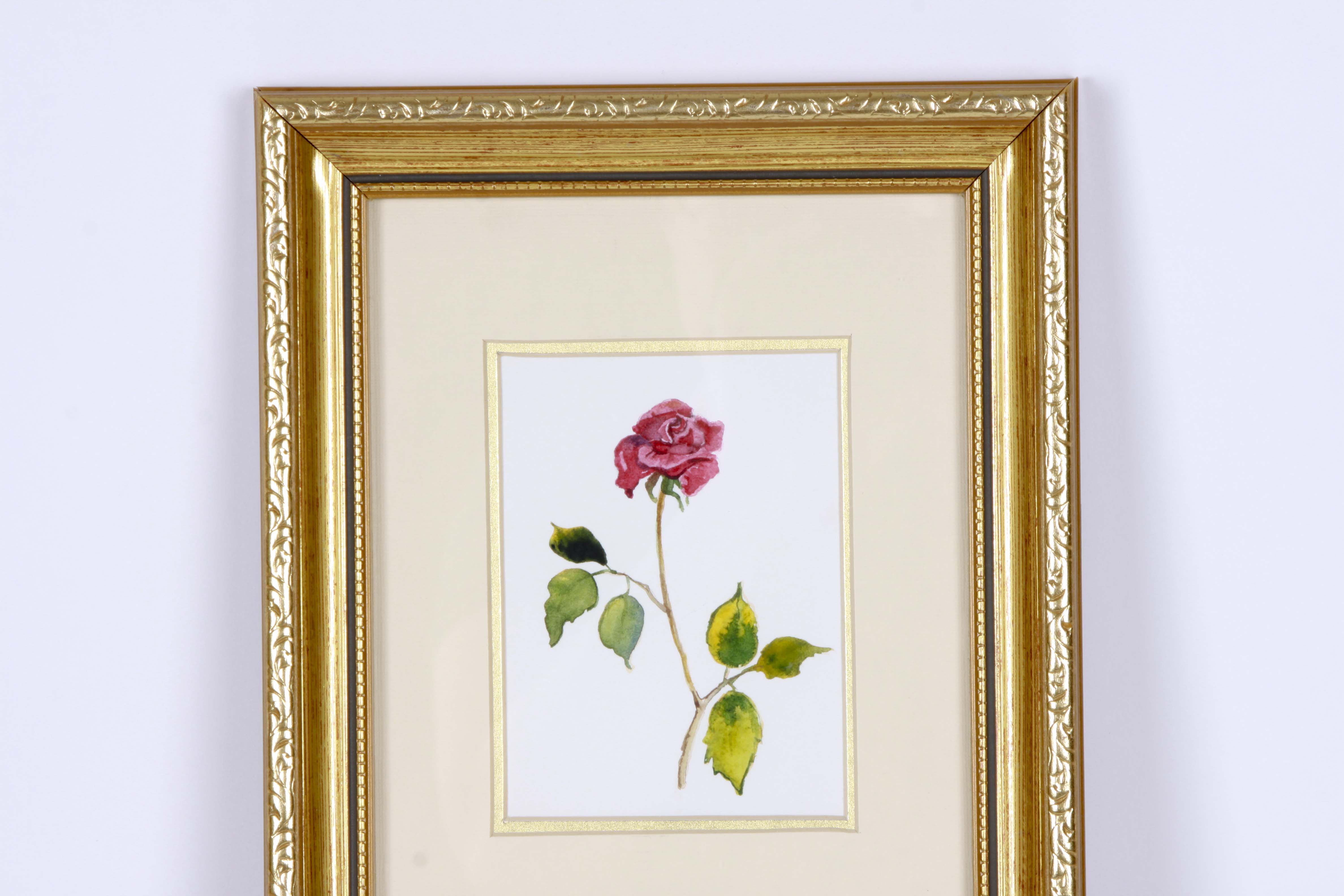 Bathroom Accessories and Decor Including an Original Watercolor