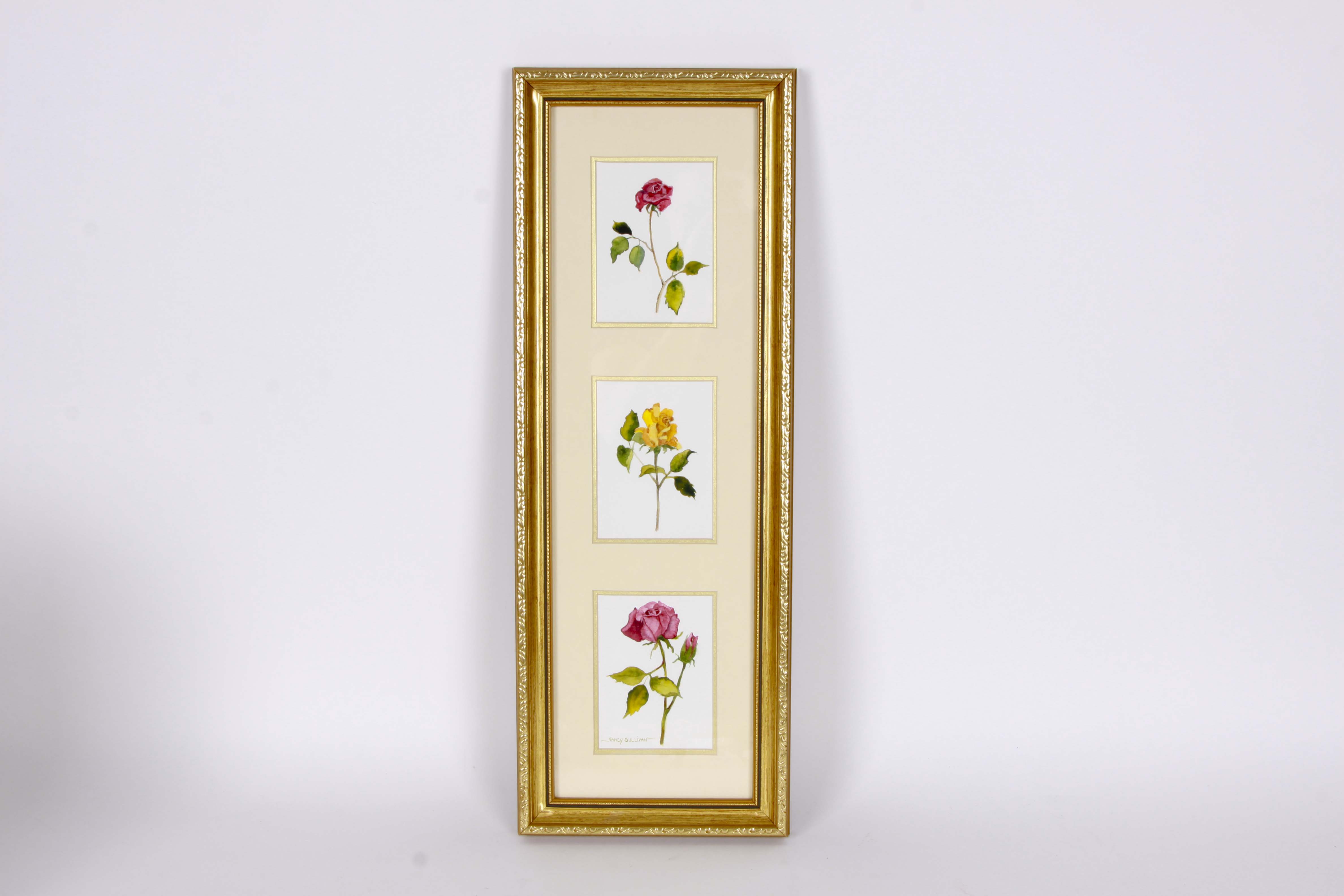 Bathroom Accessories and Decor Including an Original Watercolor