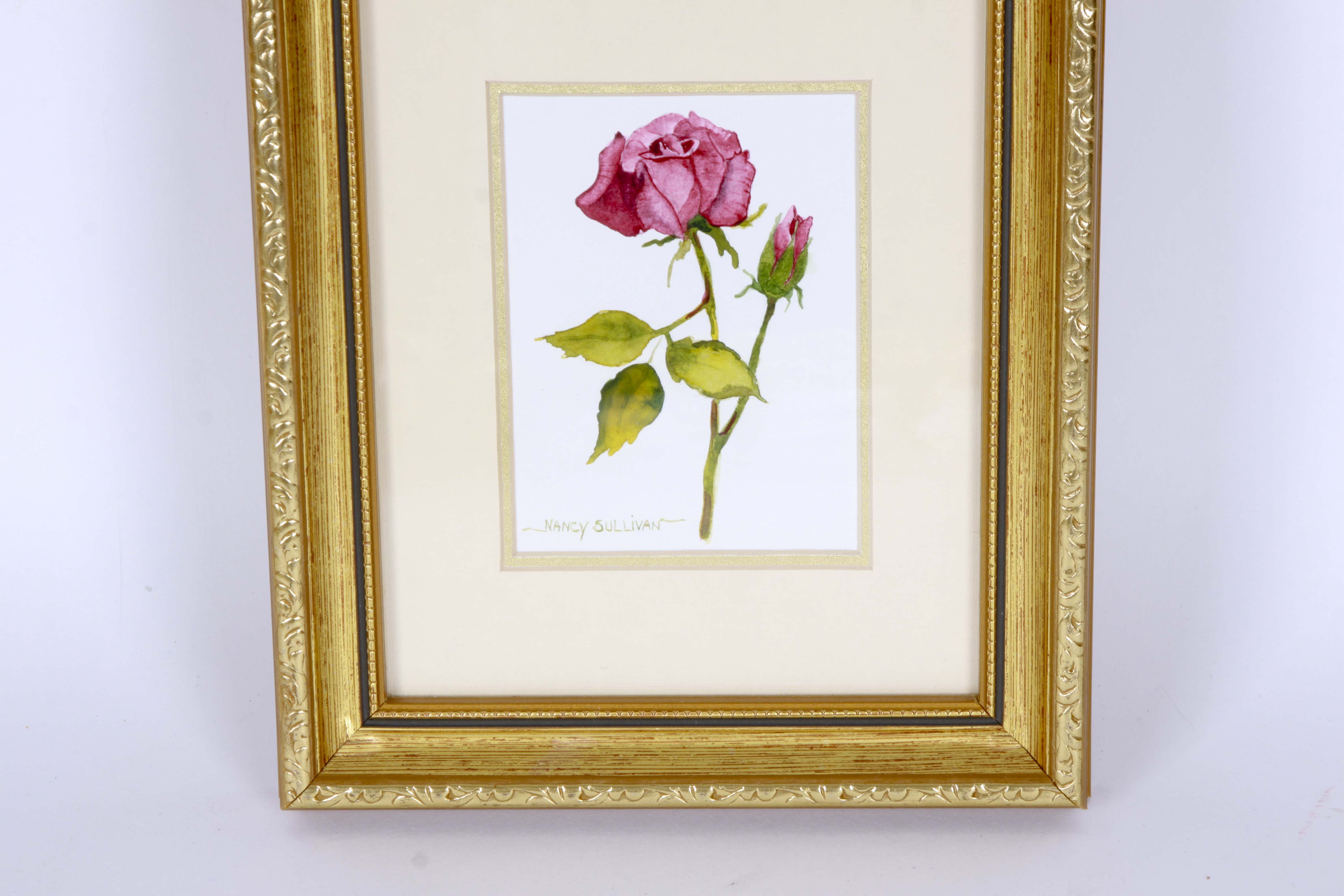 Bathroom Accessories and Decor Including an Original Watercolor