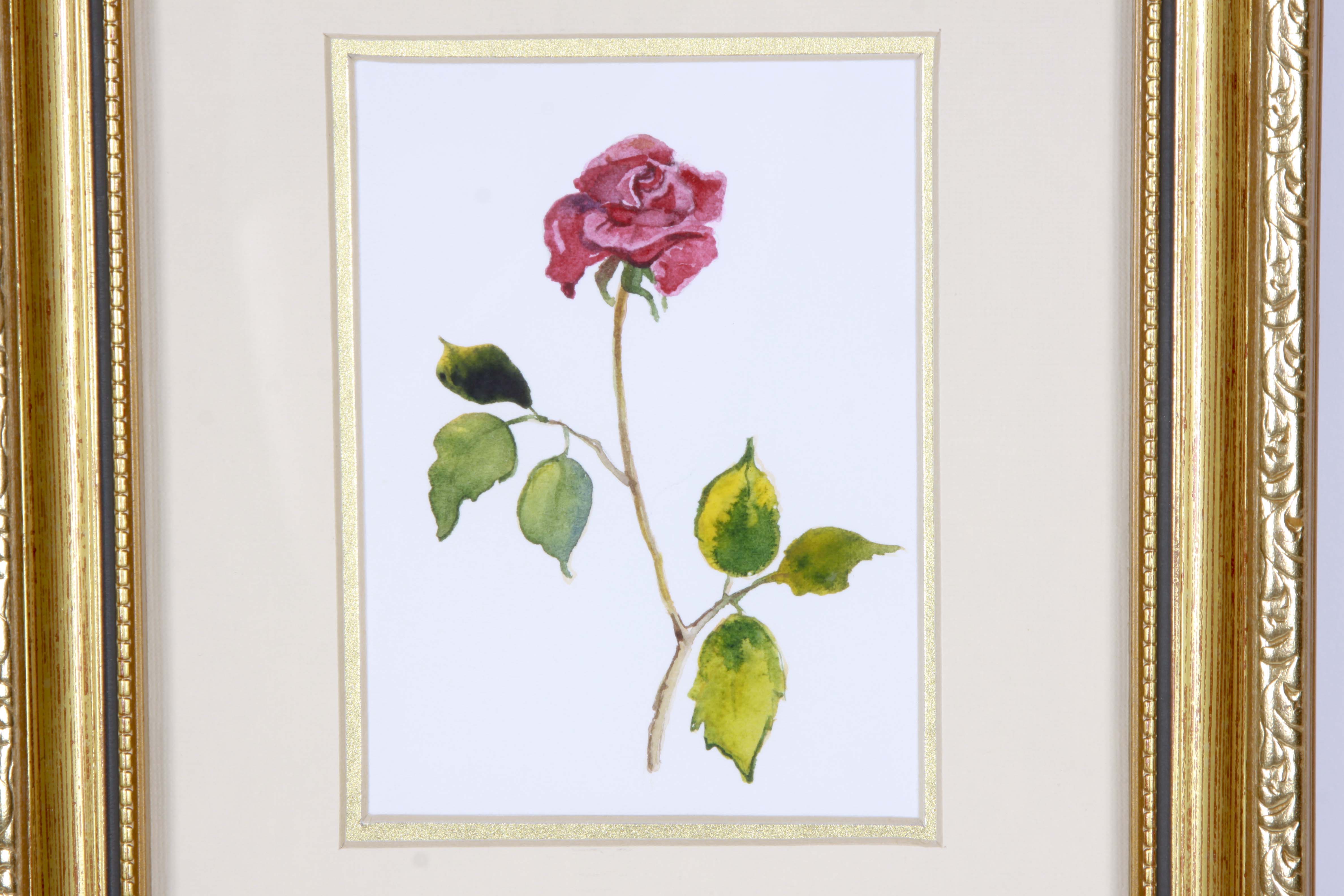 Bathroom Accessories and Decor Including an Original Watercolor