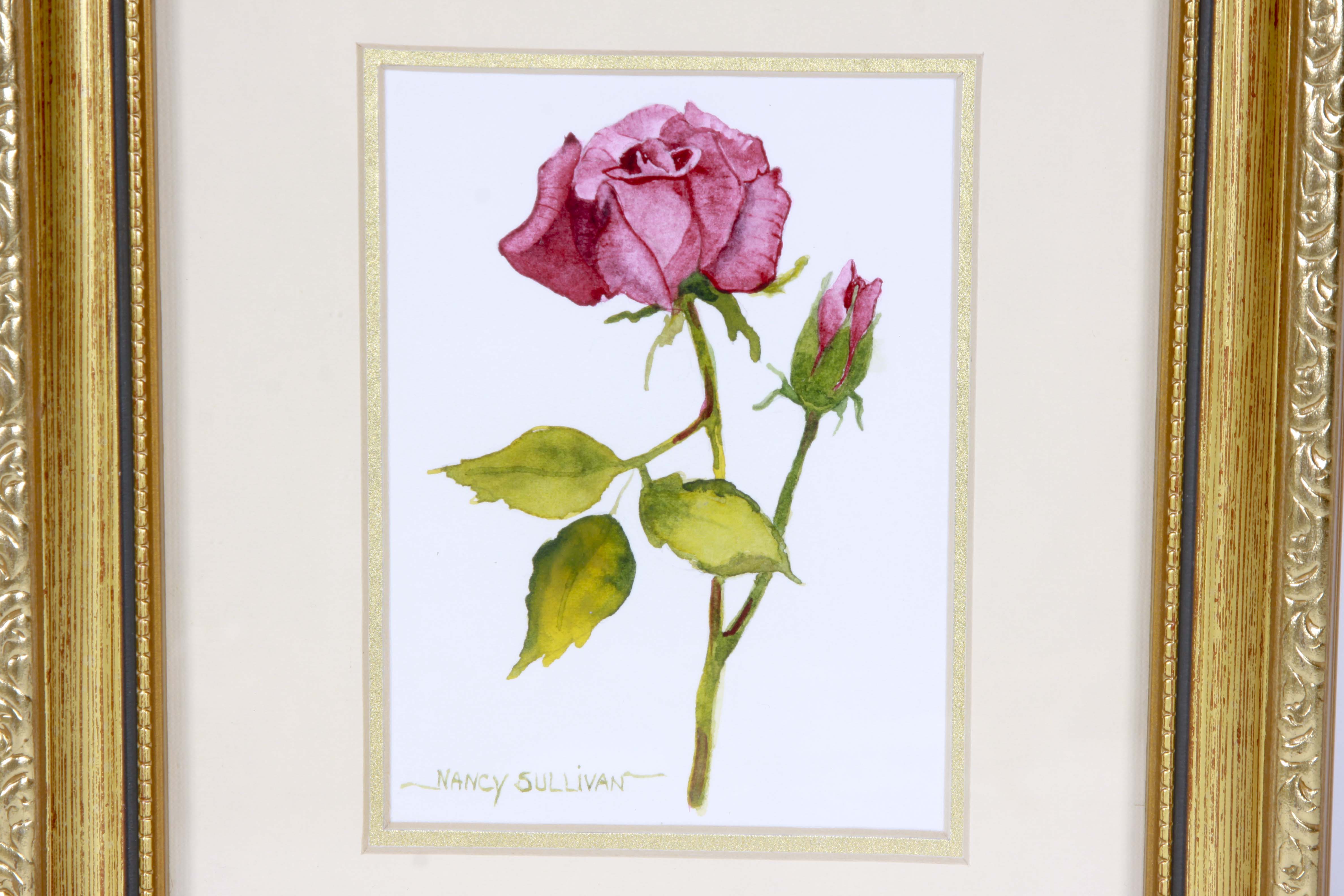 Bathroom Accessories and Decor Including an Original Watercolor