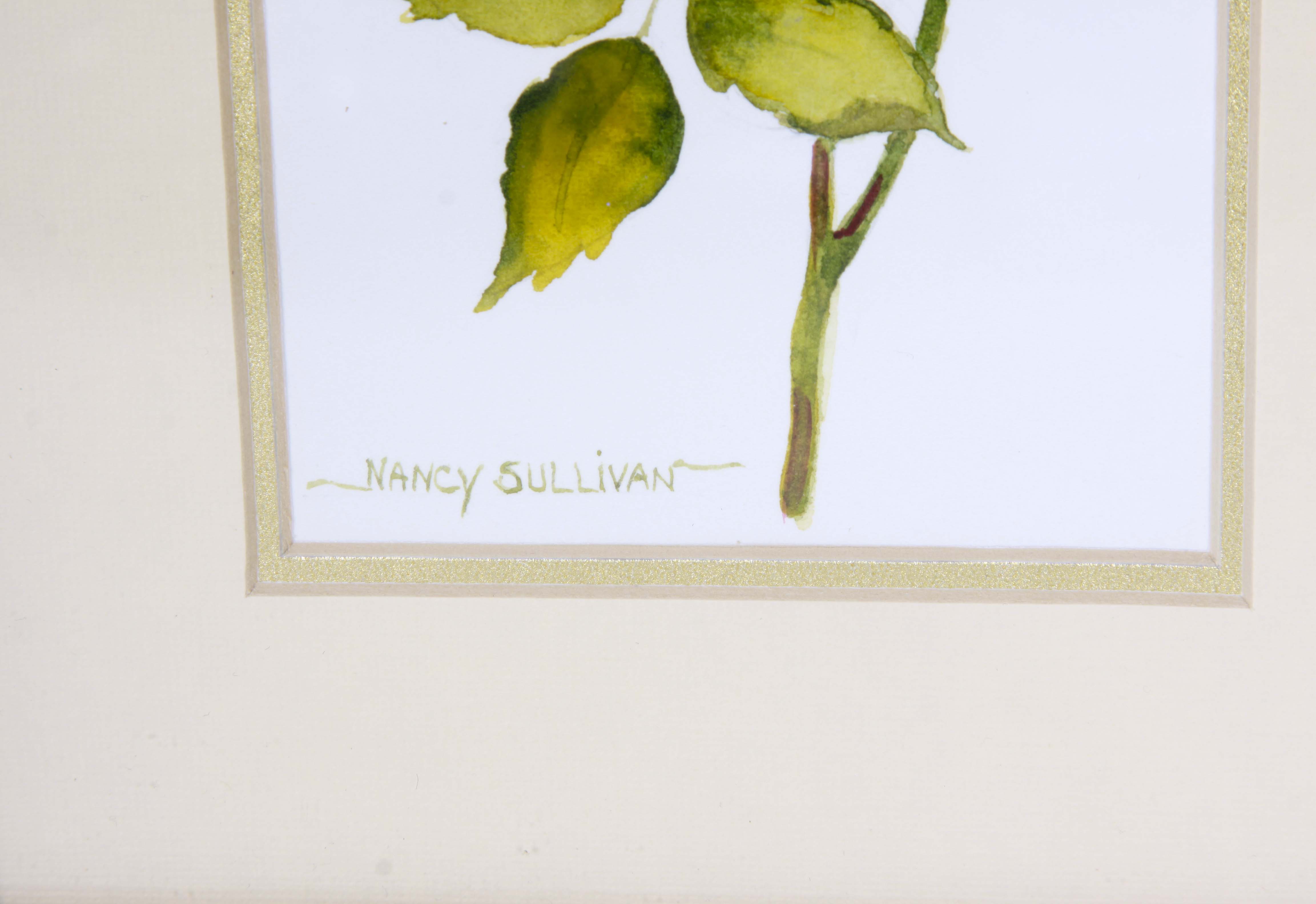 Bathroom Accessories and Decor Including an Original Watercolor