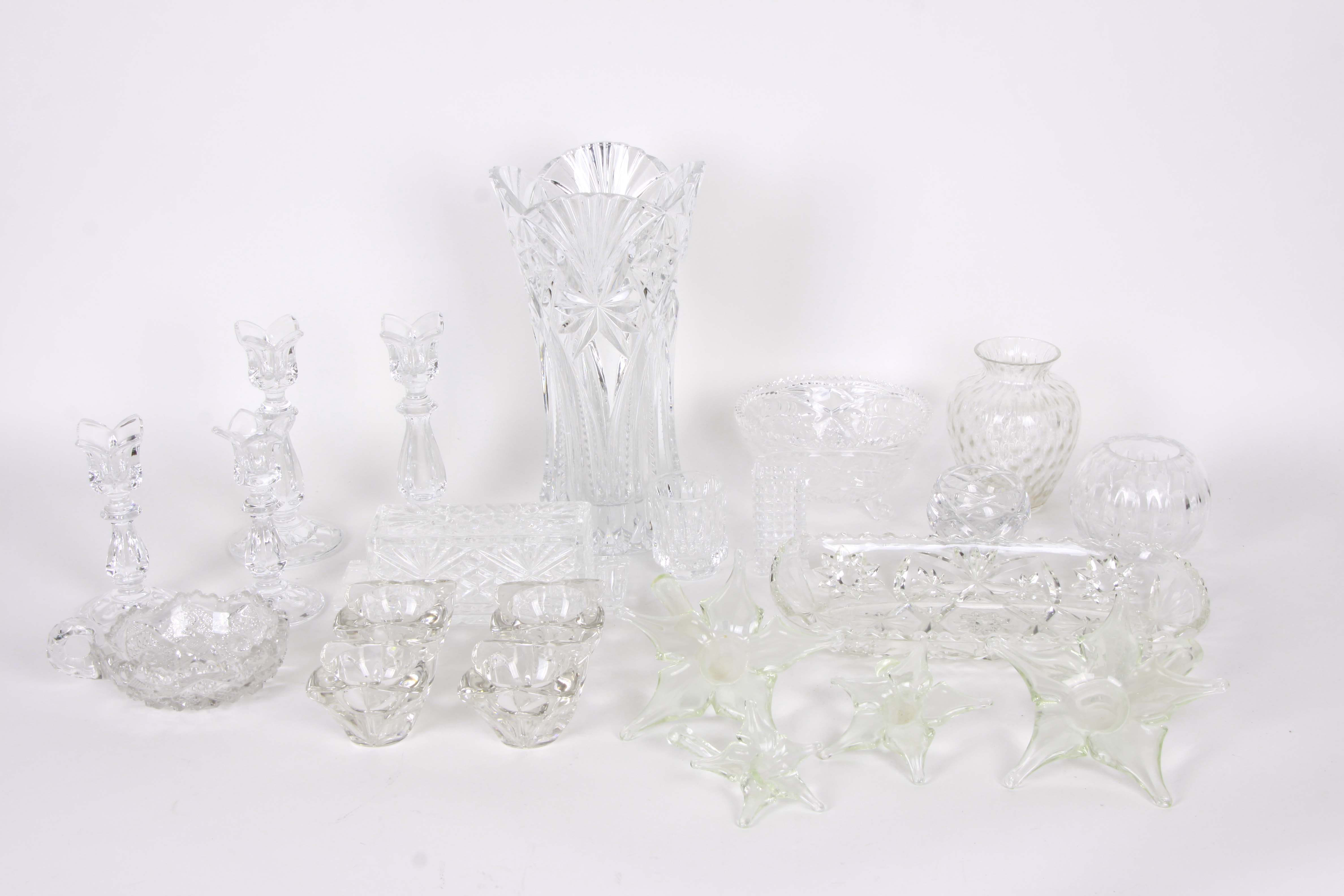 Assorted Glass Decor and Serving Pieces