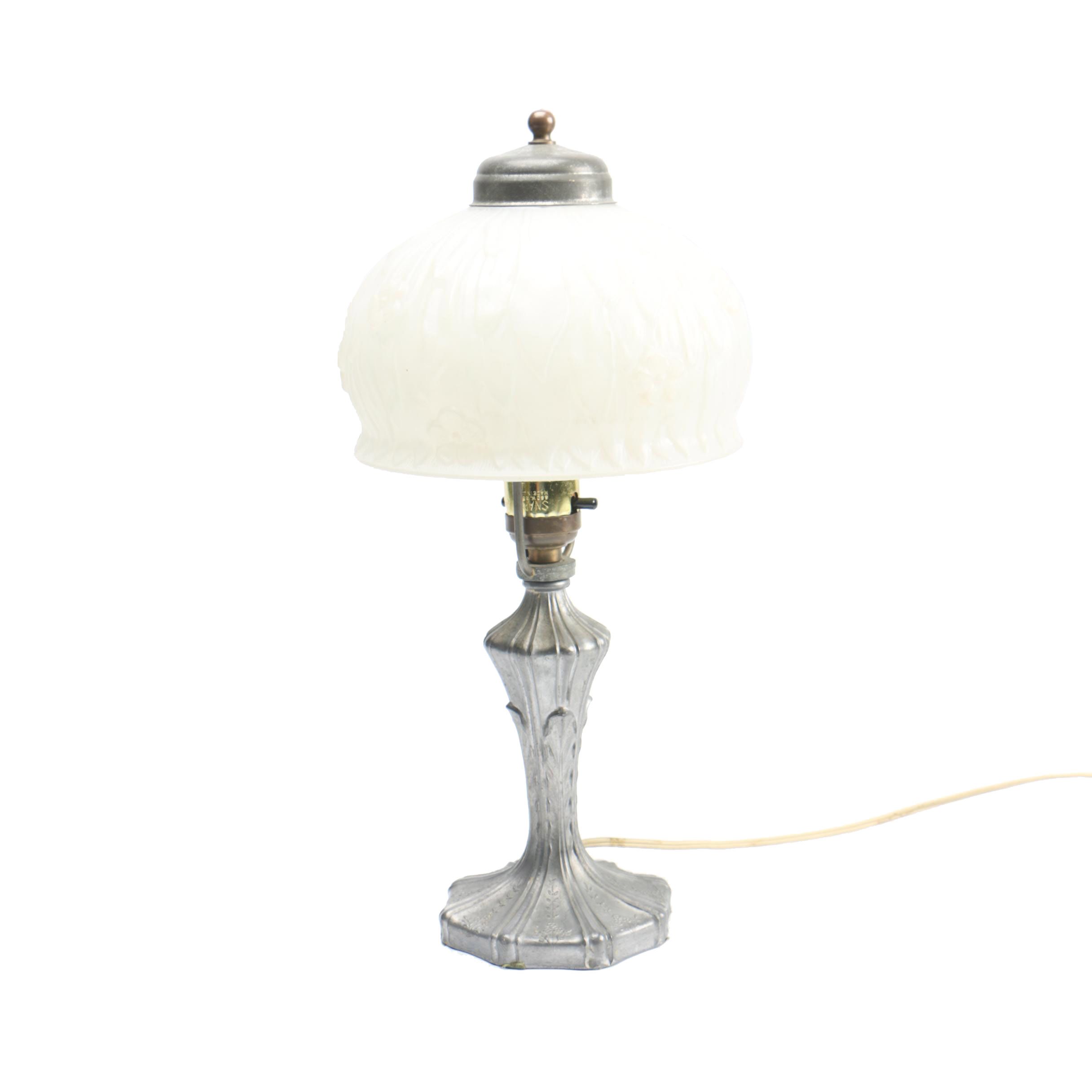 Silver Tone Table Lamp