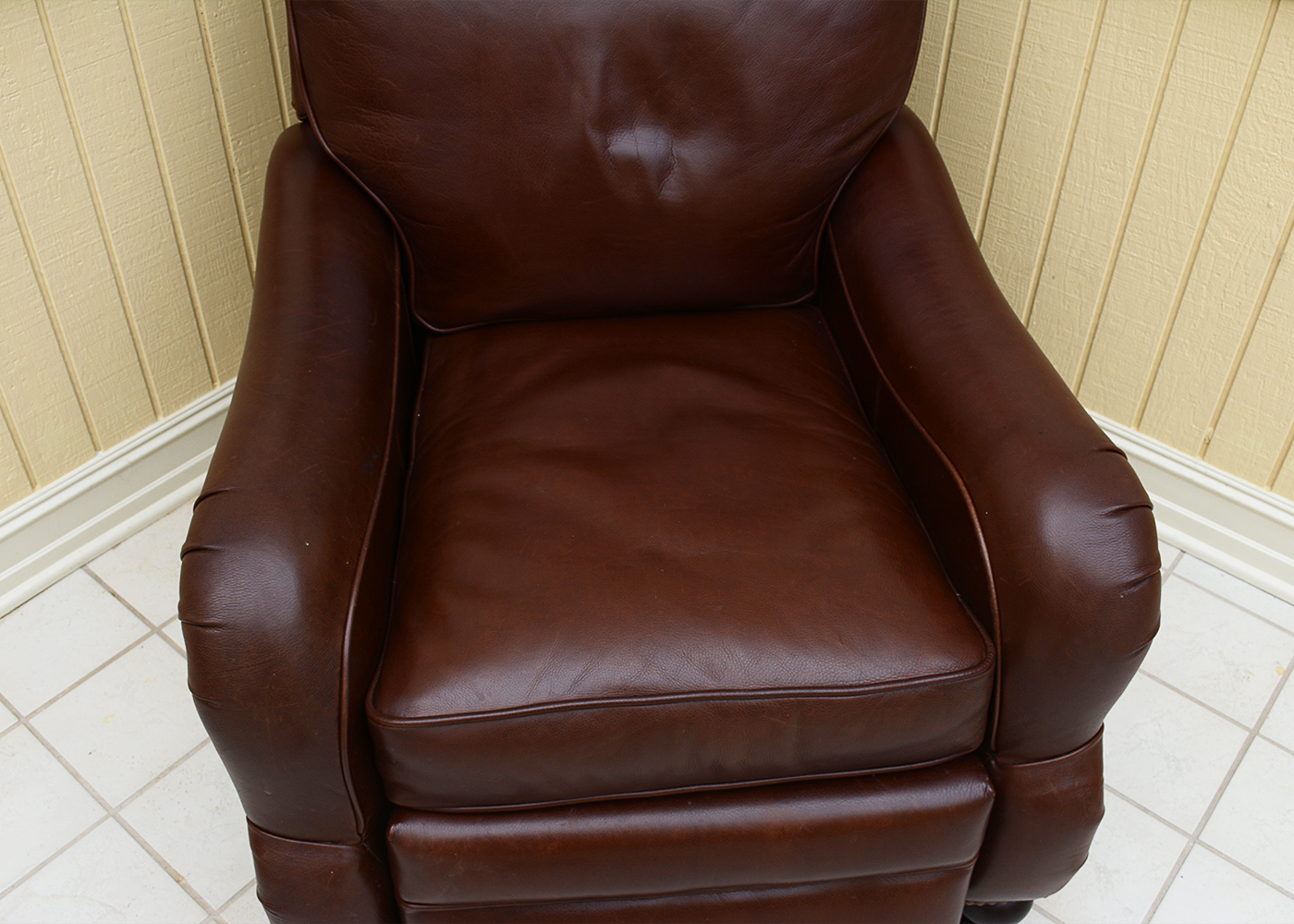 Ballard Designs Brown Leather Recliner