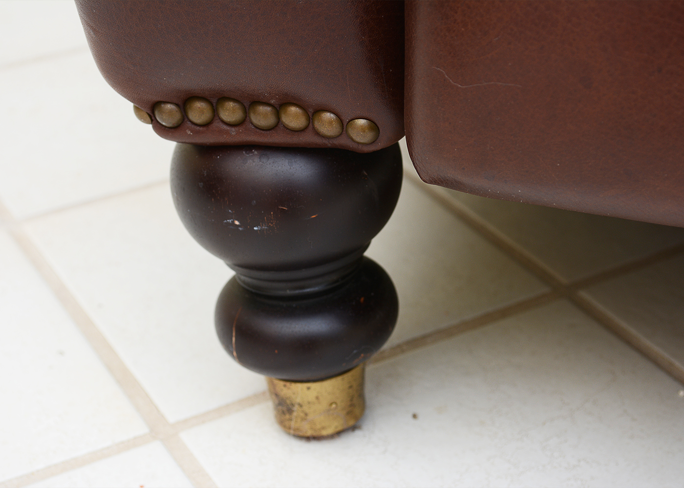 Ballard Designs Brown Leather Recliner