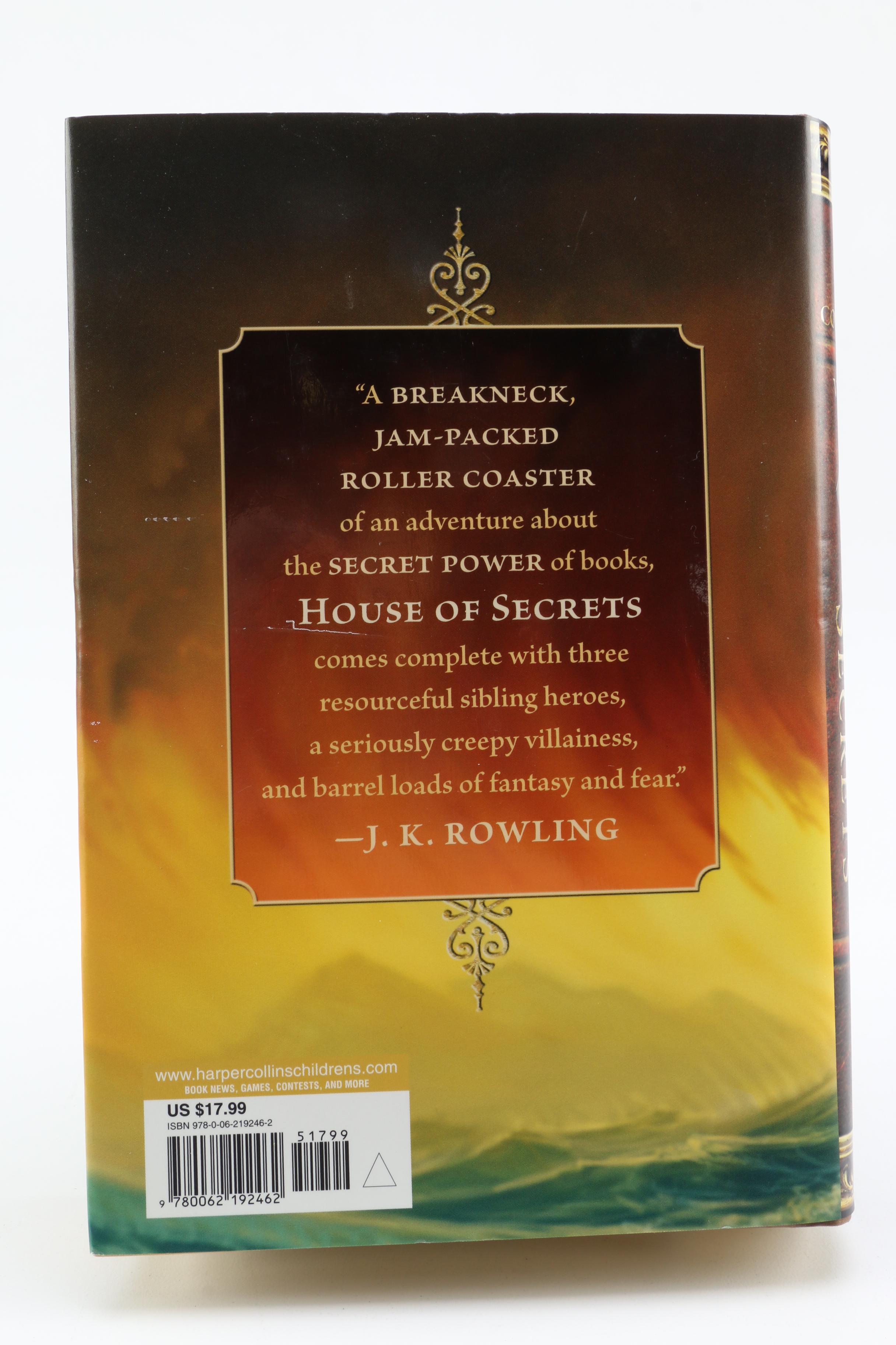 Signed First Printing "House of Secrets" by Chris Columbus and Ned Vizzini