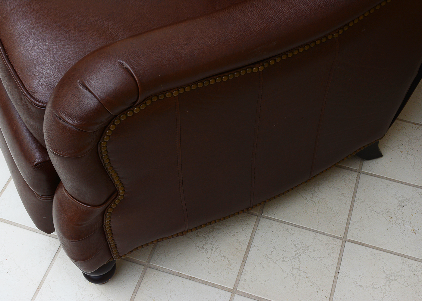 Ballard Designs Brown Leather Recliner