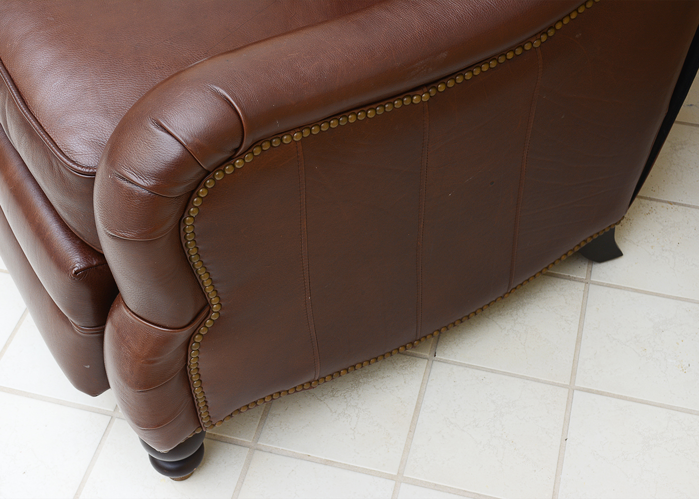 Ballard Designs Brown Leather Recliner