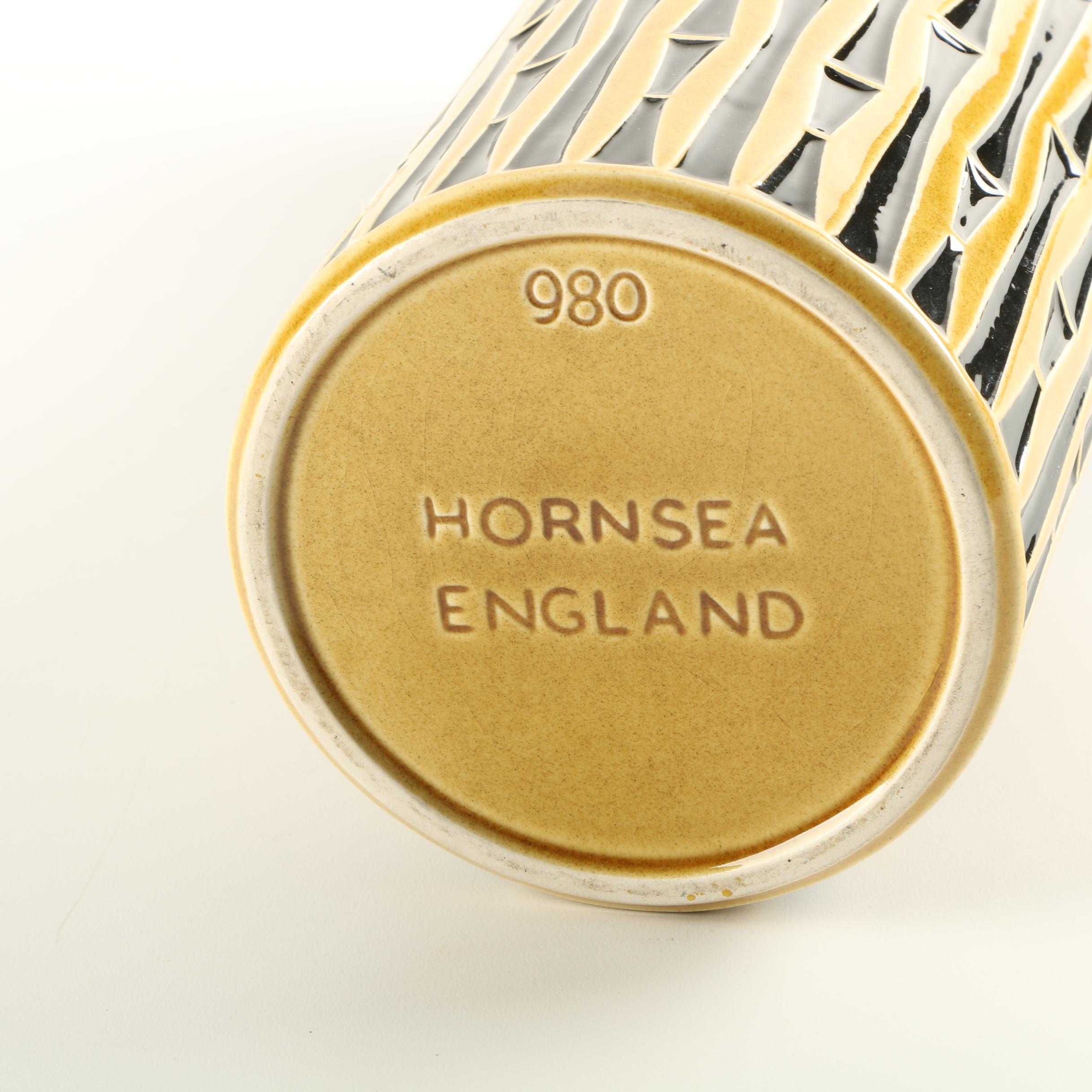 Hornsea and Amber Tone Glass Vases