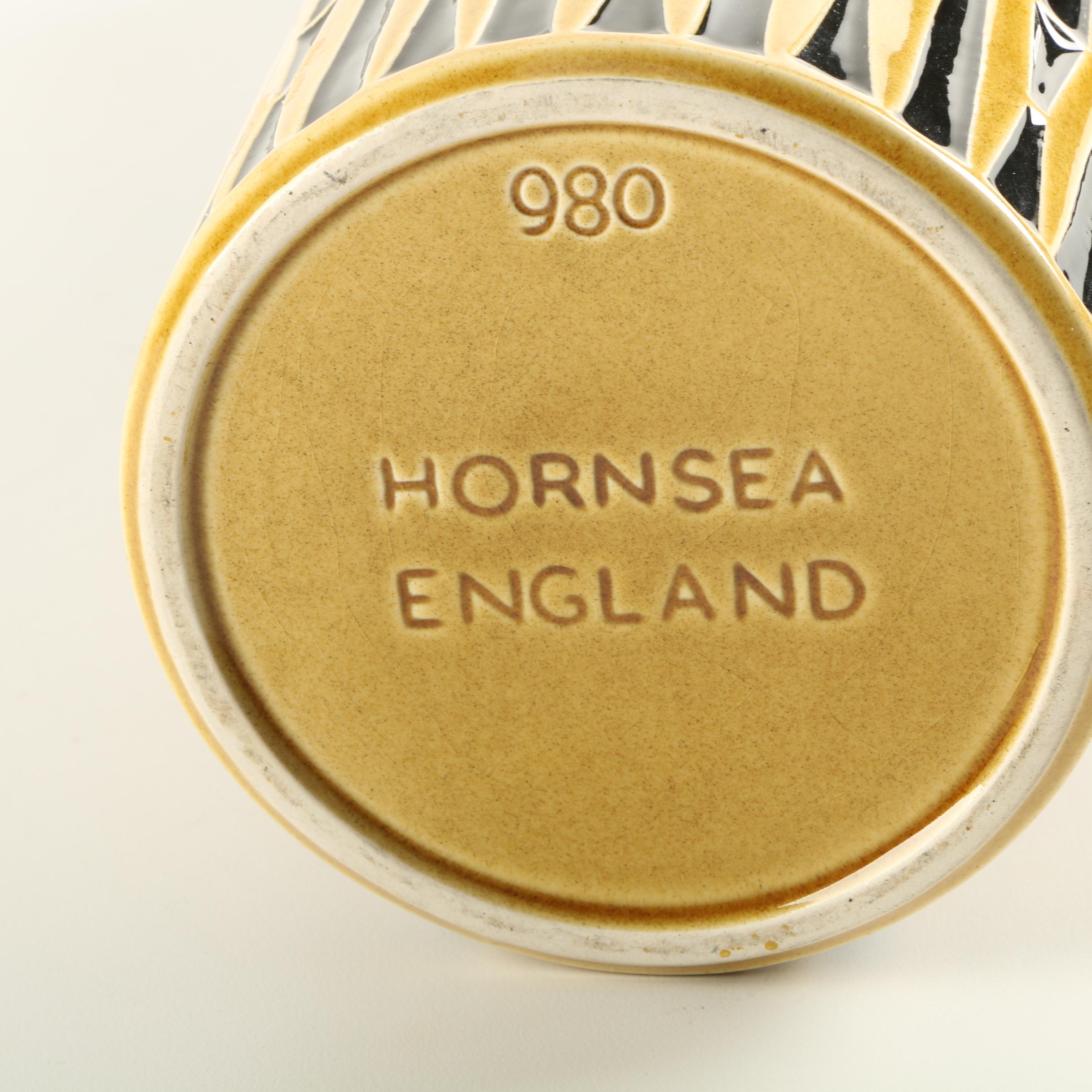 Hornsea and Amber Tone Glass Vases