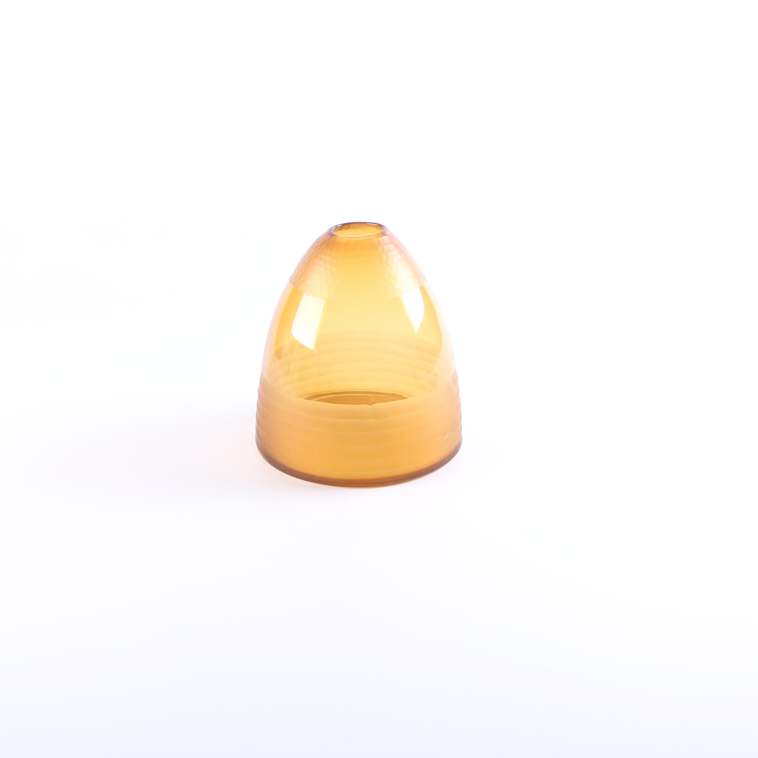 Hornsea and Amber Tone Glass Vases