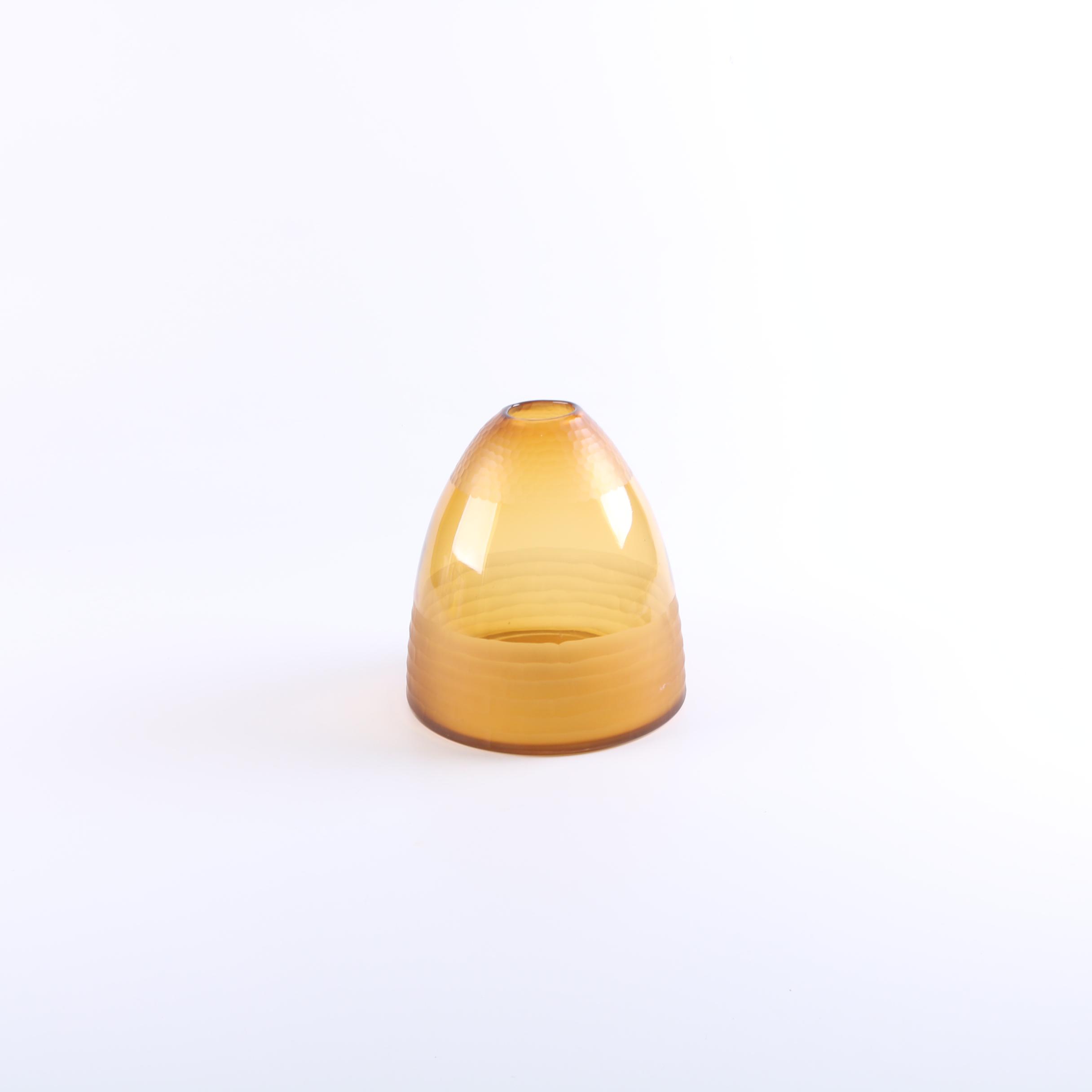 Hornsea and Amber Tone Glass Vases