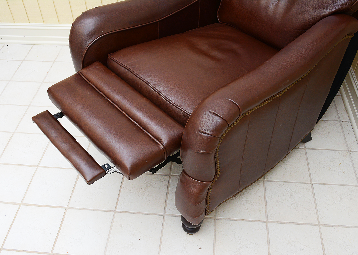 Ballard Designs Brown Leather Recliner
