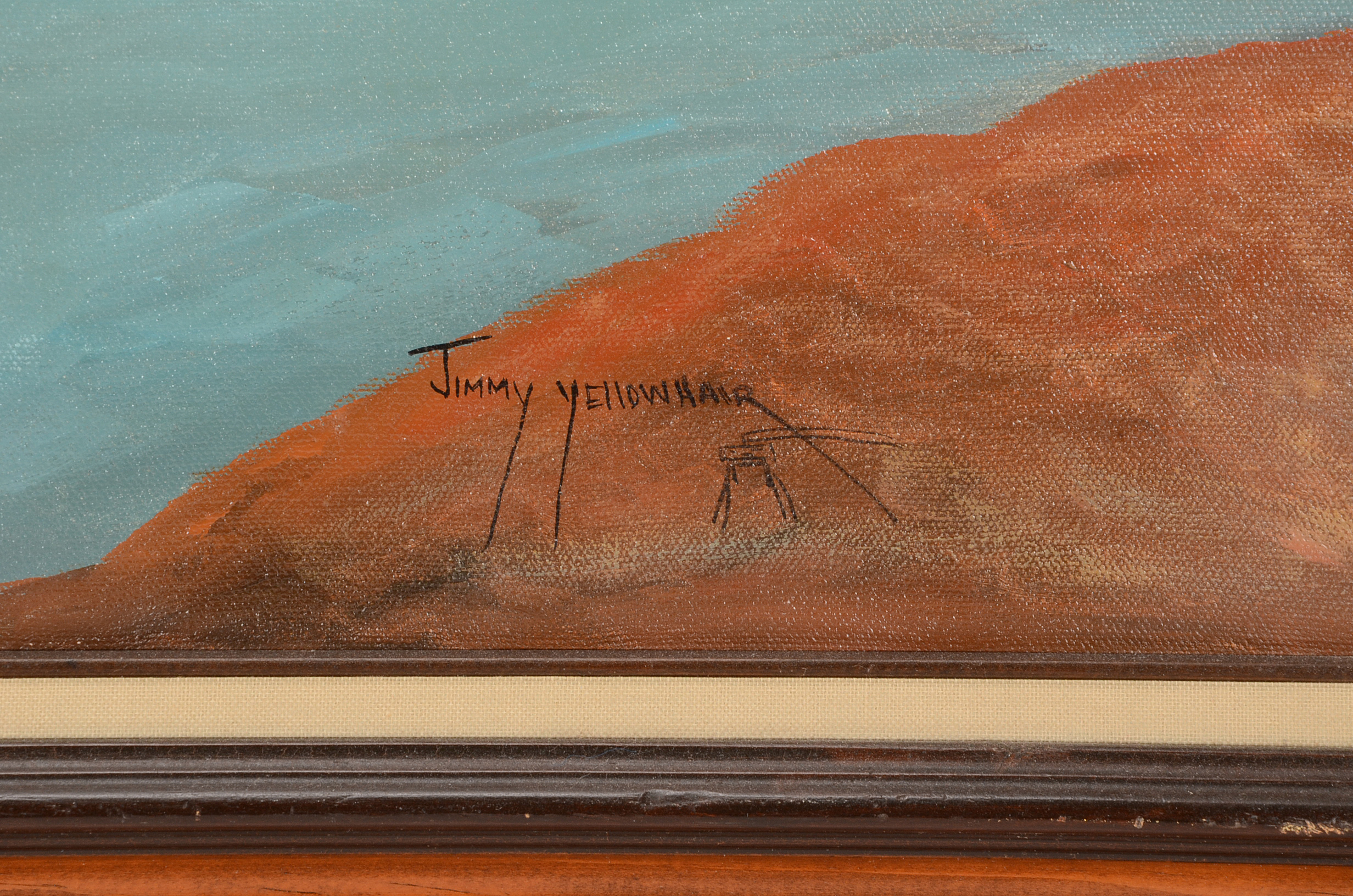 Jimmy Yellowhair Original Oil on Canvas