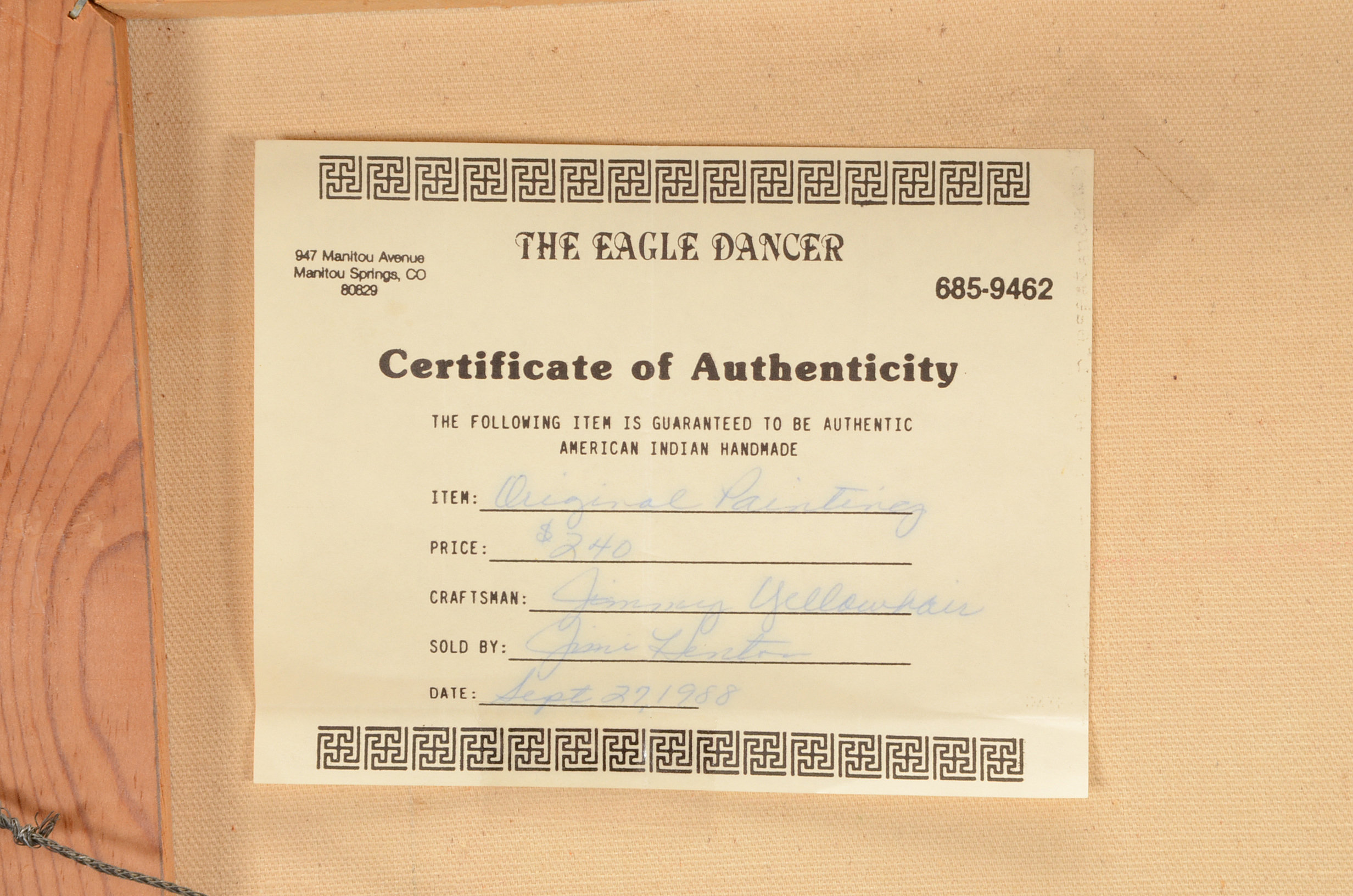 Jimmy Yellowhair Original Oil on Canvas