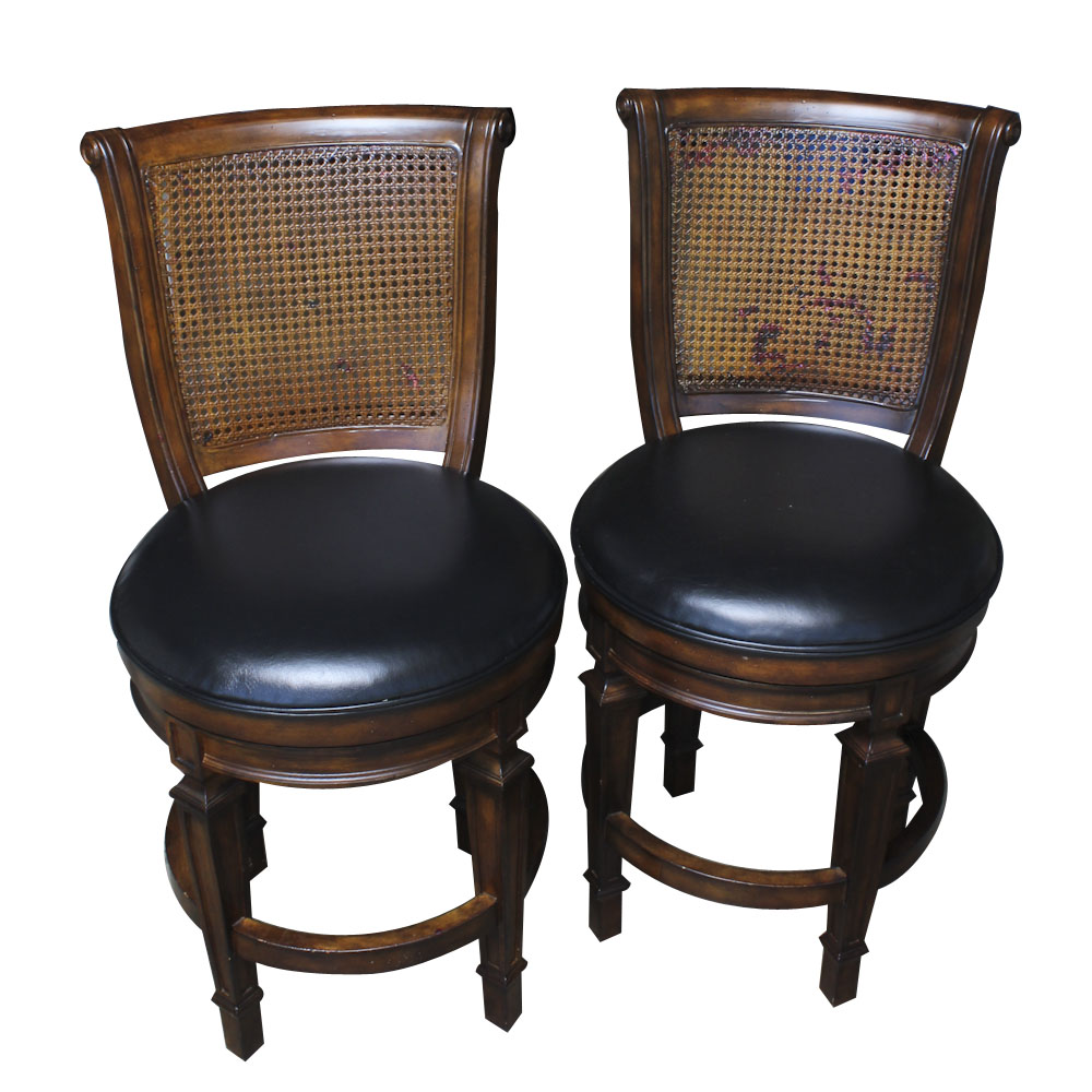Cane Back Accent Chairs With Round Seats by Hillsdale Furniture, LLC
