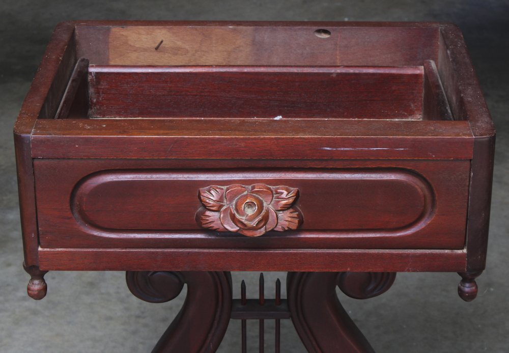 Lyre Shaped Pedestal Accent Table Base