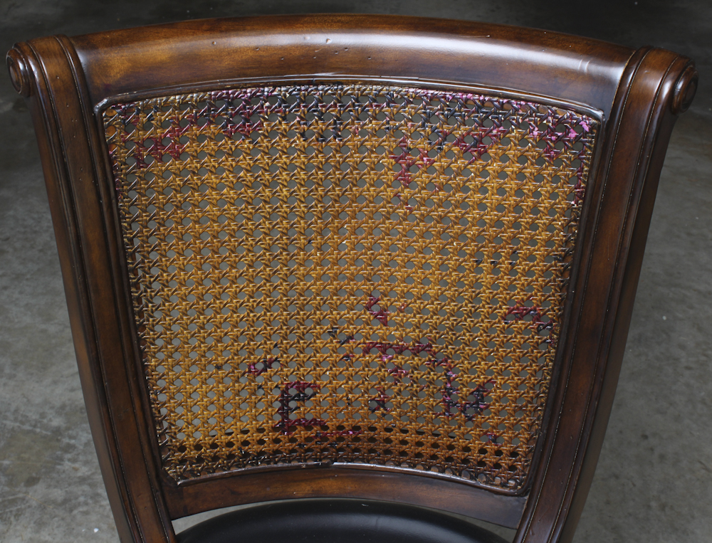 Cane Back Accent Chairs With Round Seats by Hillsdale Furniture, LLC