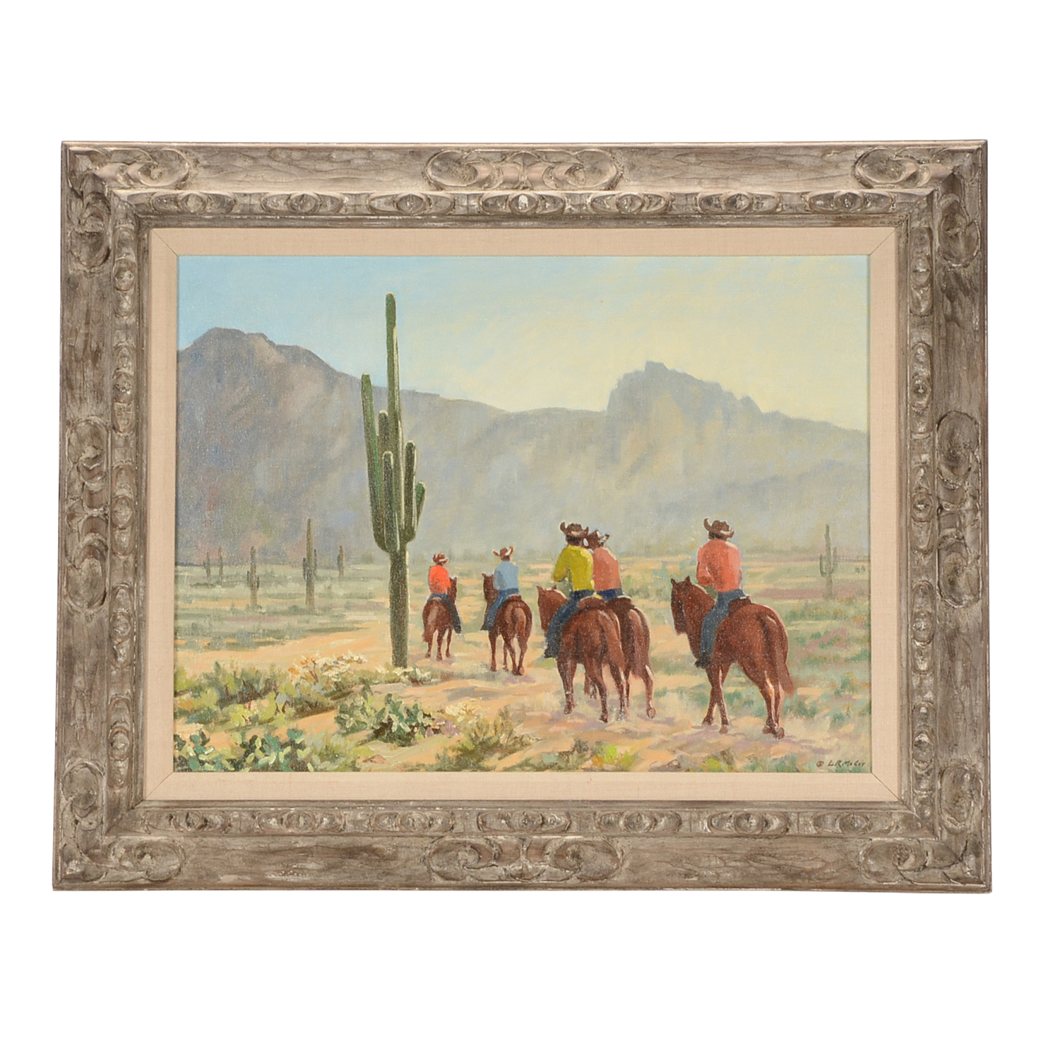 Lawrence McCoy Original Oil Painting on Canvas "On the Trail"