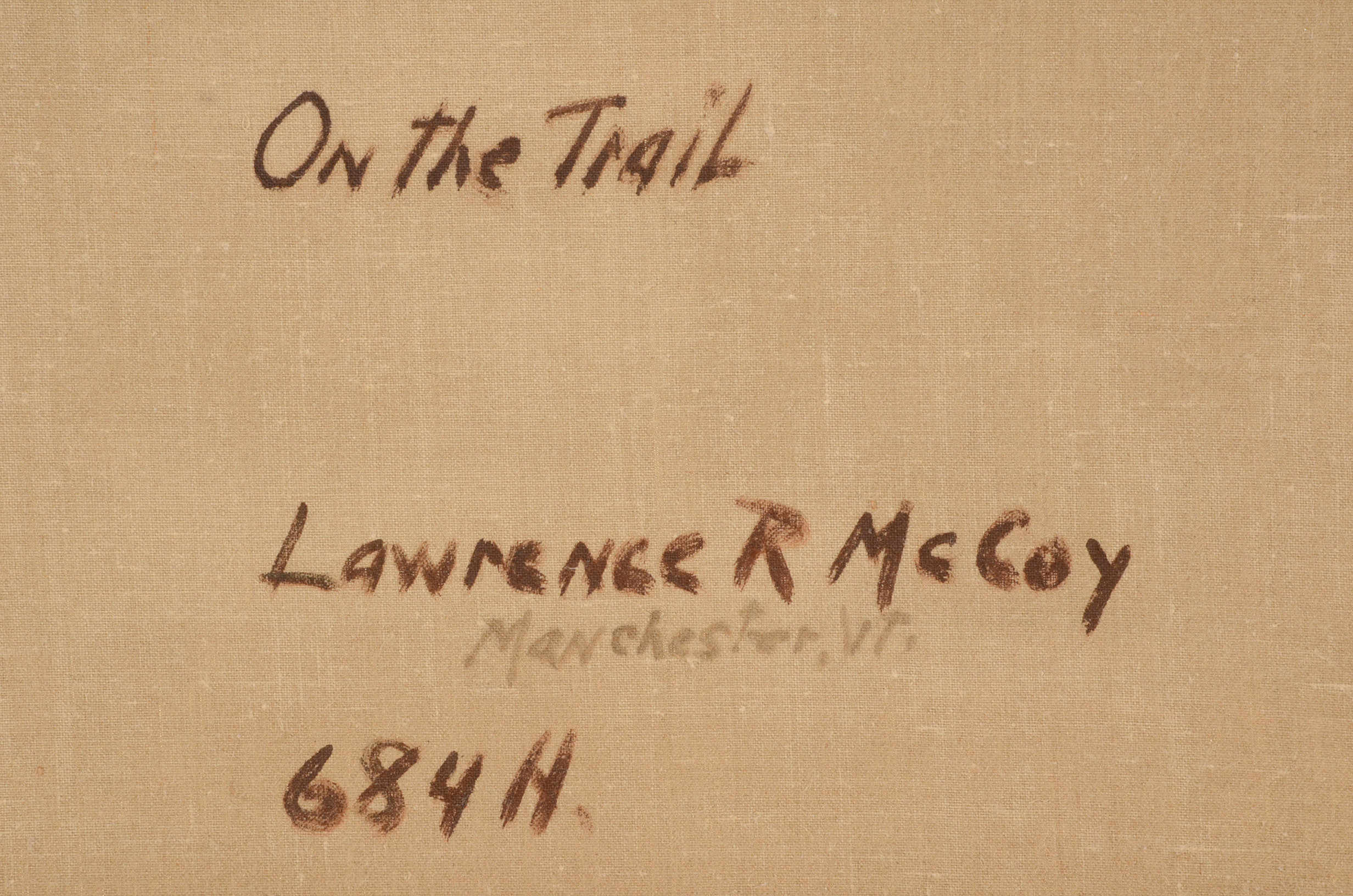 Lawrence McCoy Original Oil Painting on Canvas "On the Trail"