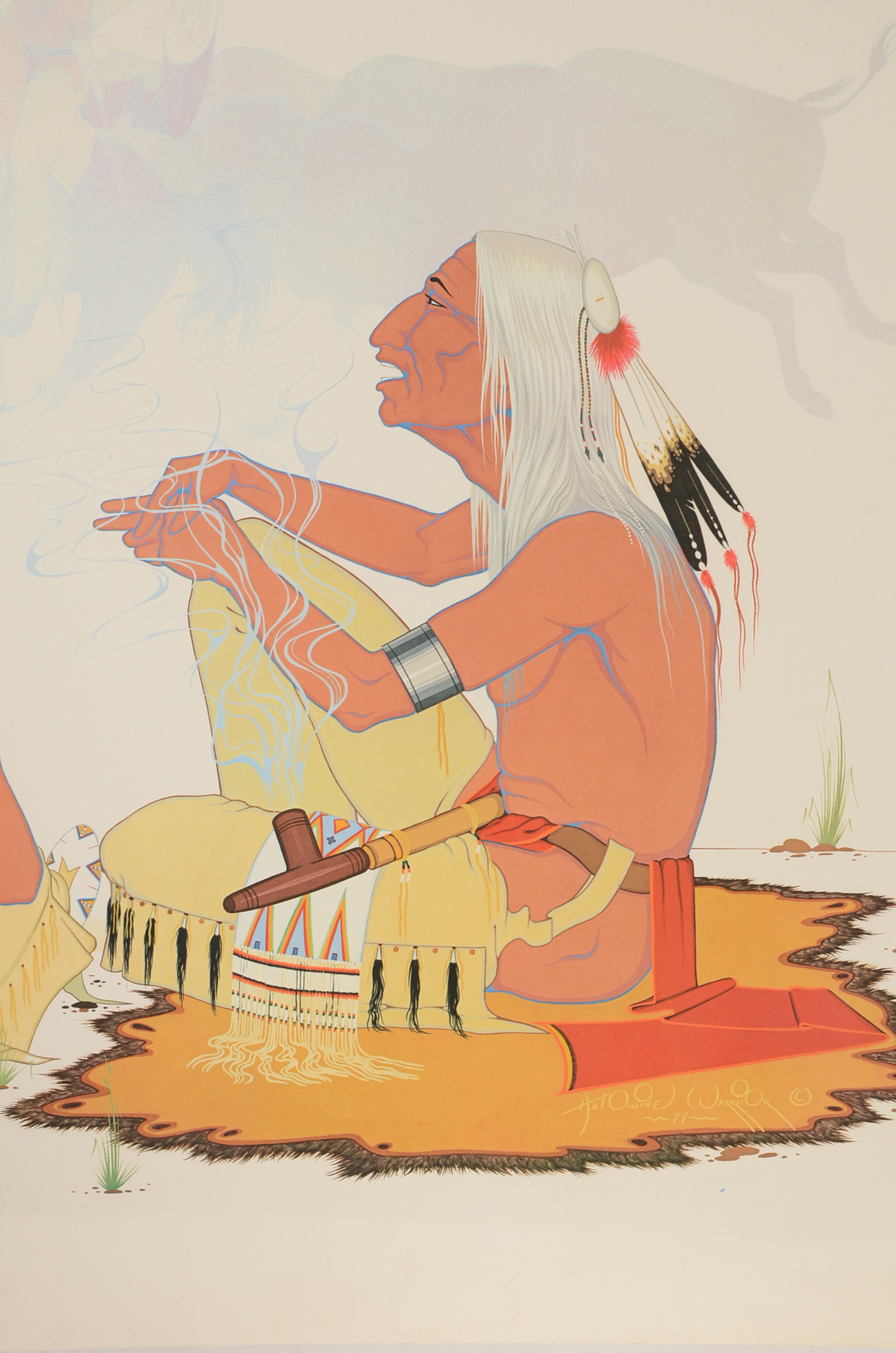 Antowine Warrior Signed Limited Edition Offset Lithograph "Storyteller"