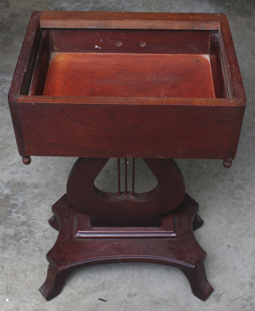 Lyre Shaped Pedestal Accent Table Base