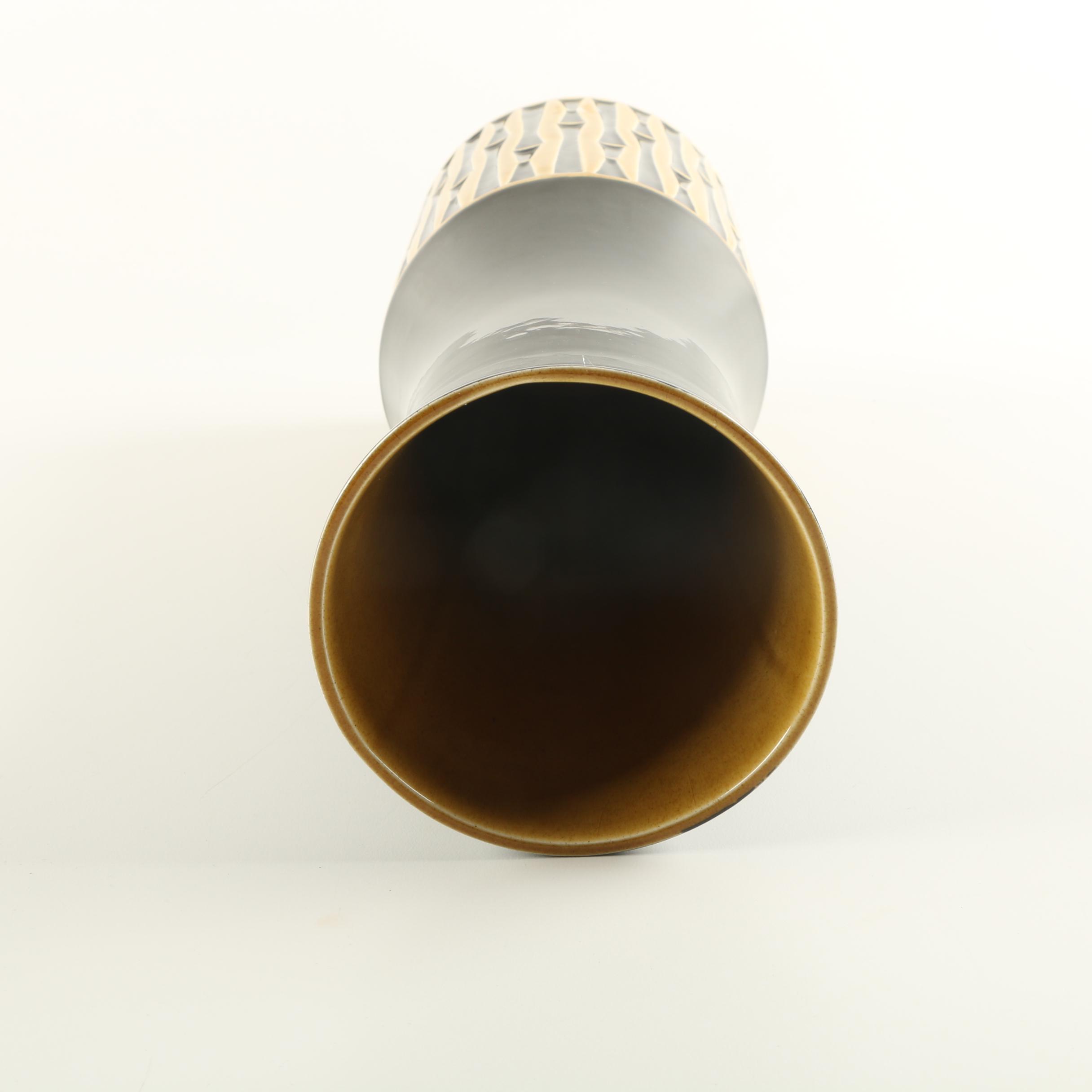 Hornsea and Amber Tone Glass Vases