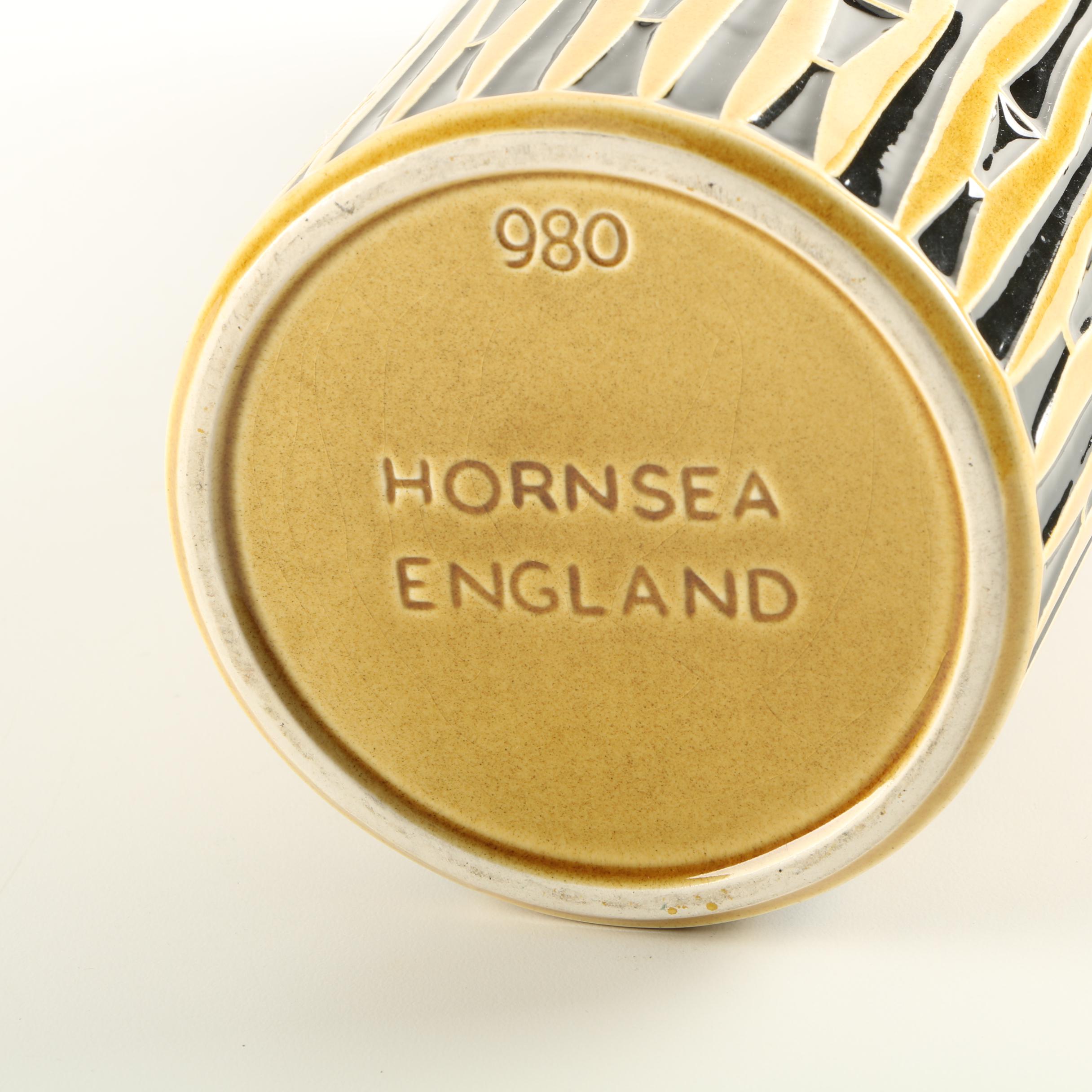 Hornsea and Amber Tone Glass Vases