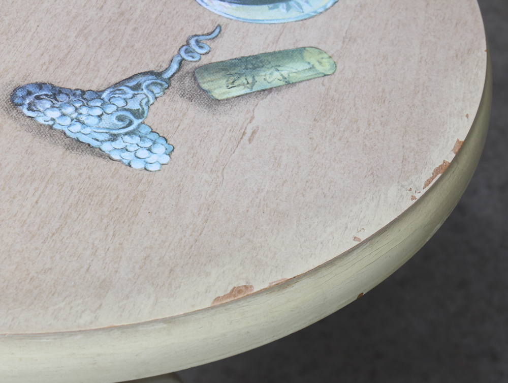 Round Accent Table With Decal Applique Top by The Bombay Company