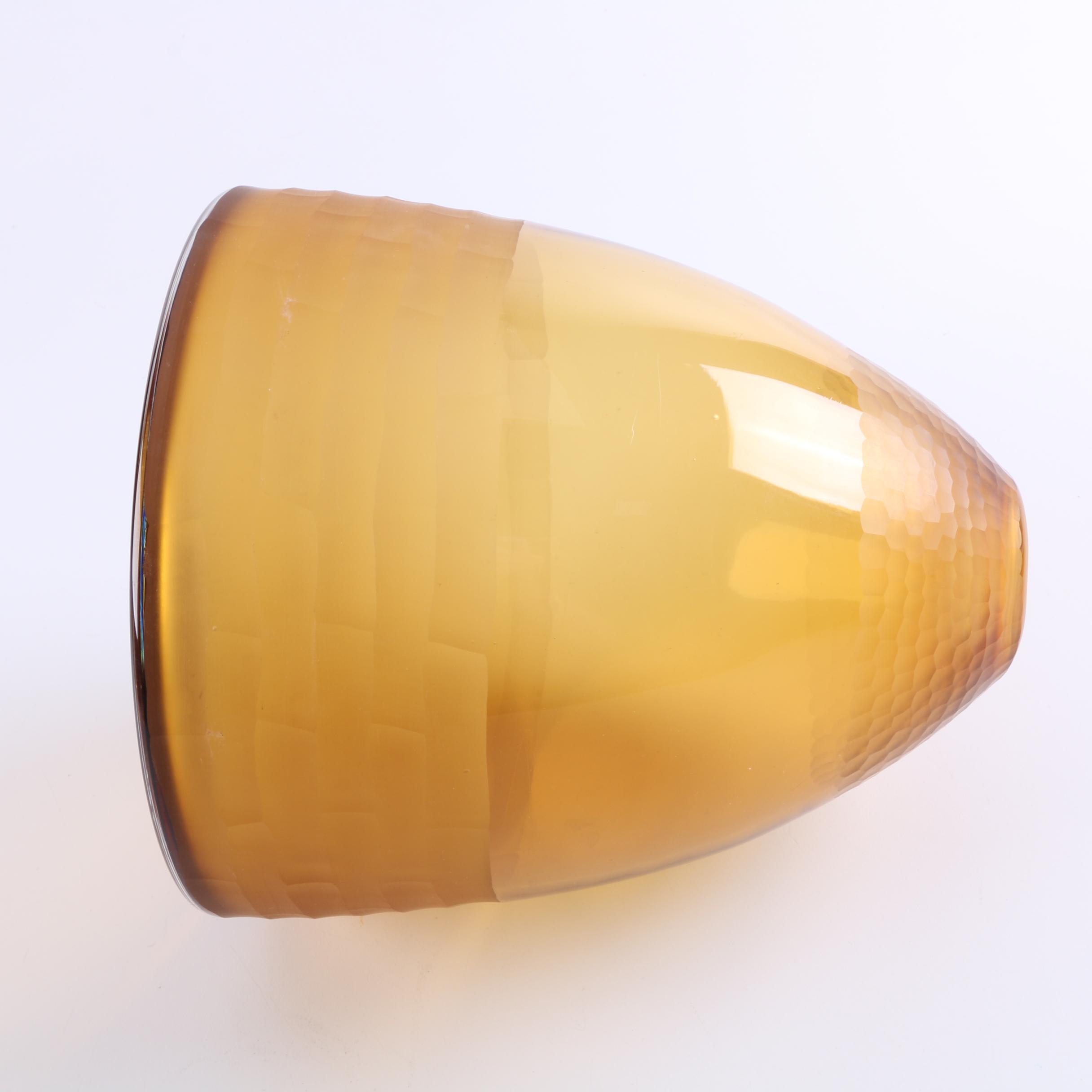 Hornsea and Amber Tone Glass Vases