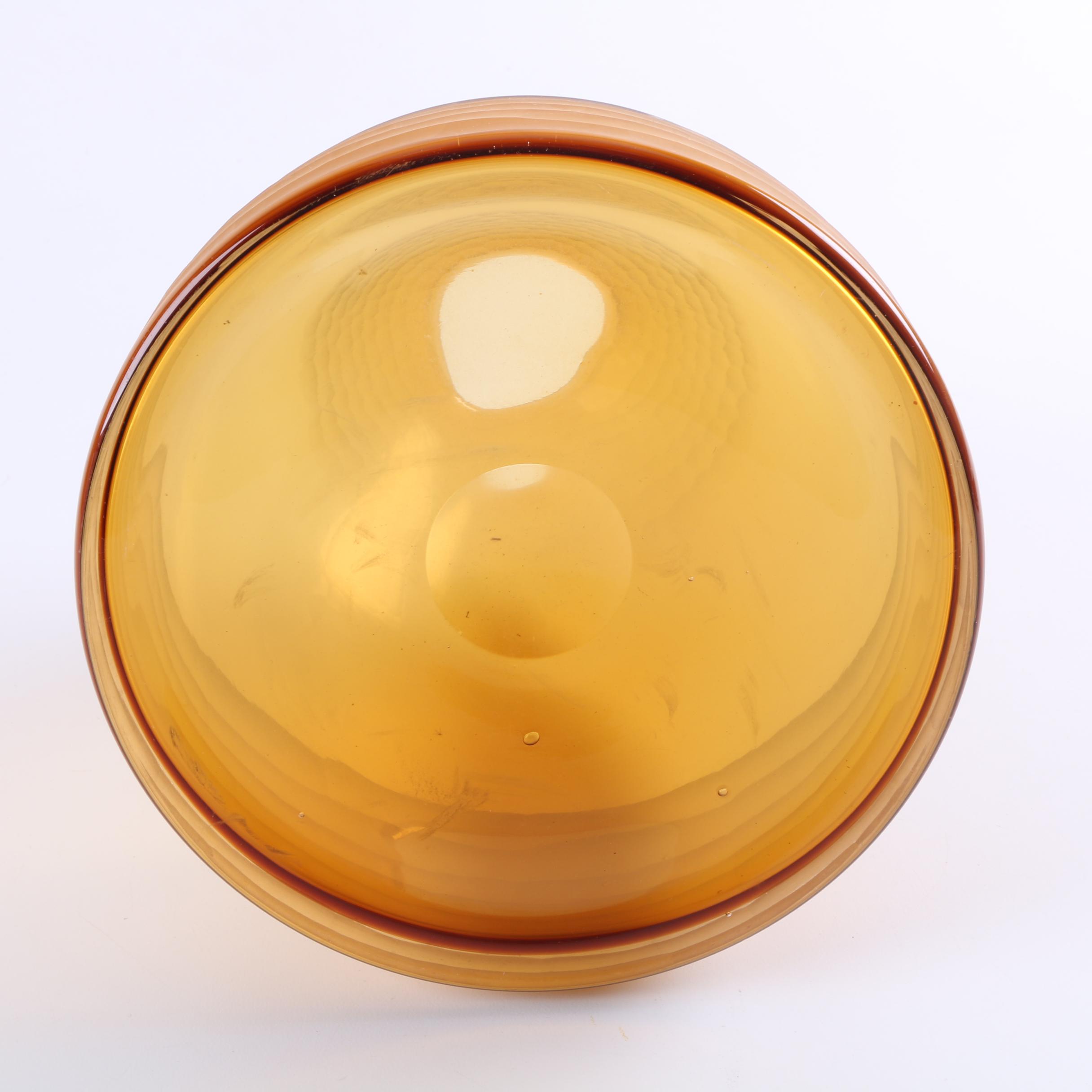 Hornsea and Amber Tone Glass Vases