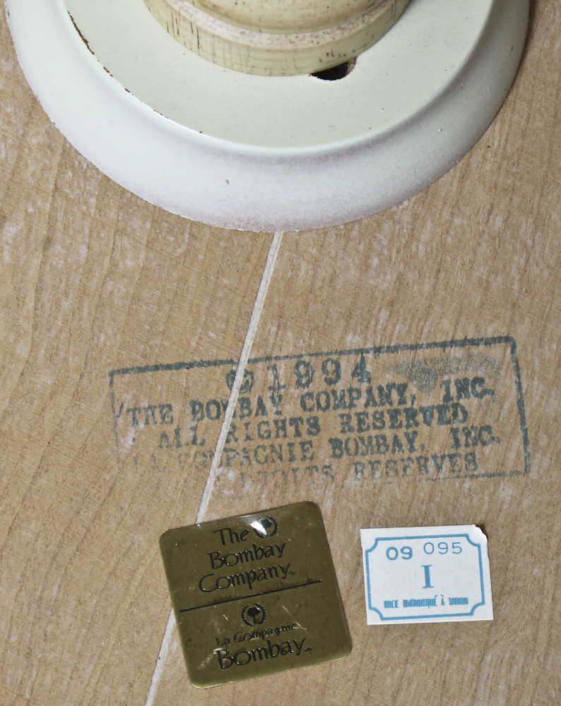 Round Accent Table With Decal Applique Top by The Bombay Company