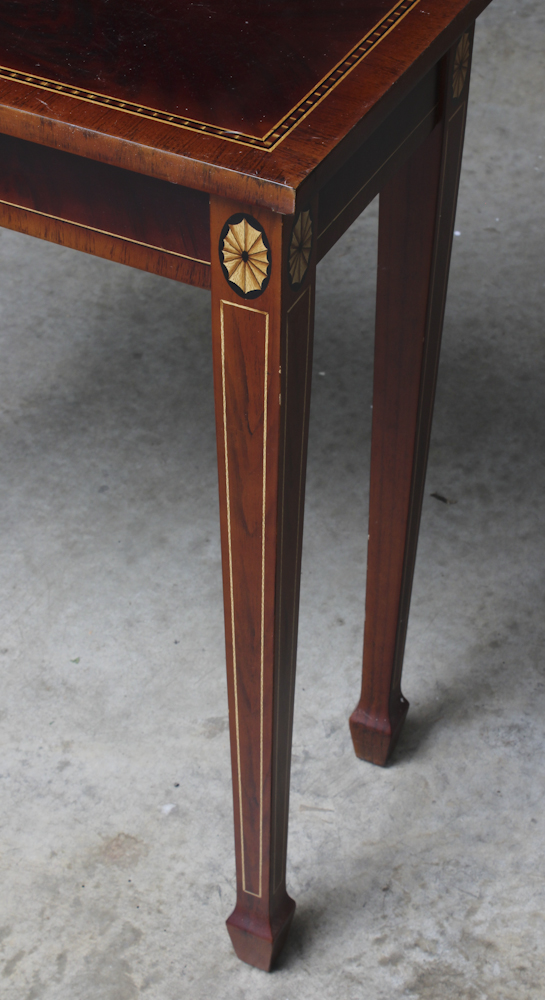 Rectangular Table and Mirror Including Inlay Details