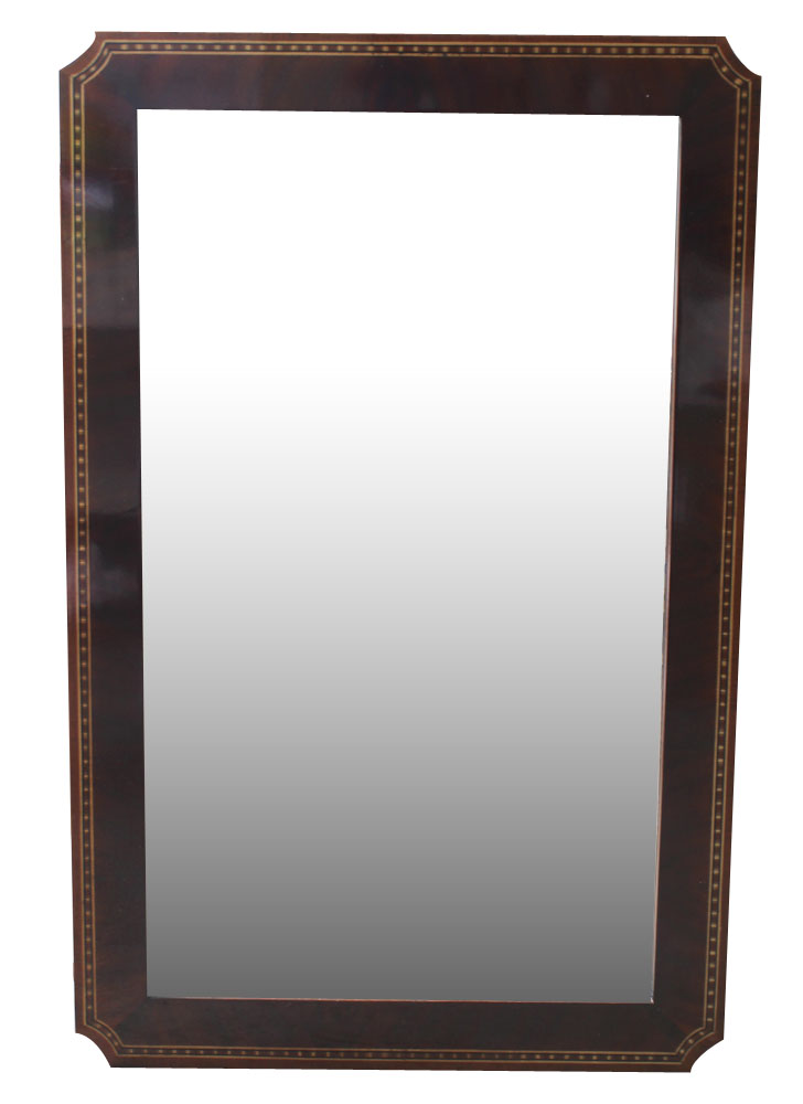 Rectangular Table and Mirror Including Inlay Details