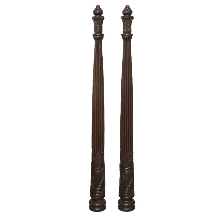 Vintage Walnut Banister Finials