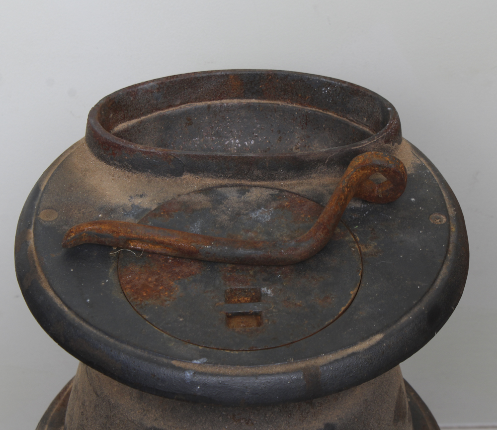 Antique Black Cast Iron Furnace From Birmingham Stove & Range Co.