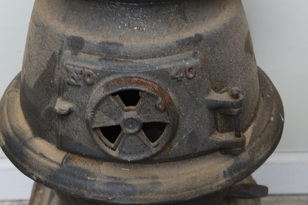 Antique Black Cast Iron Furnace From Birmingham Stove & Range Co.