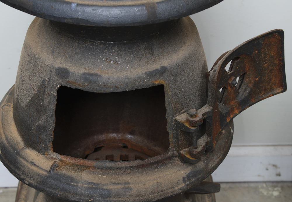Antique Black Cast Iron Furnace From Birmingham Stove & Range Co.