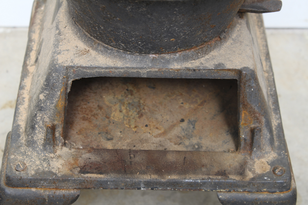 Antique Black Cast Iron Furnace From Birmingham Stove & Range Co.