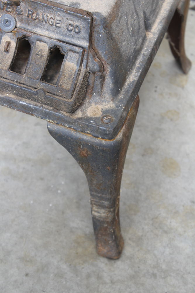 Antique Black Cast Iron Furnace From Birmingham Stove & Range Co.