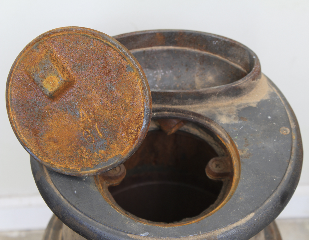 Antique Black Cast Iron Furnace From Birmingham Stove & Range Co.