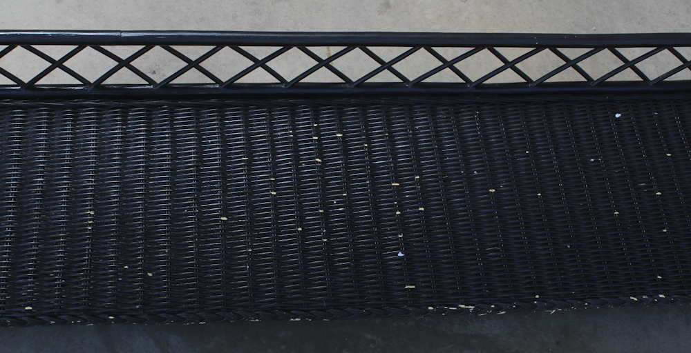 Black Wicker Console Table