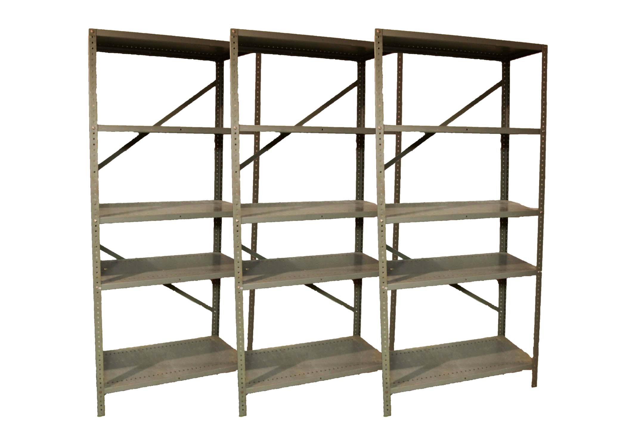 Three Metal Shelving Units