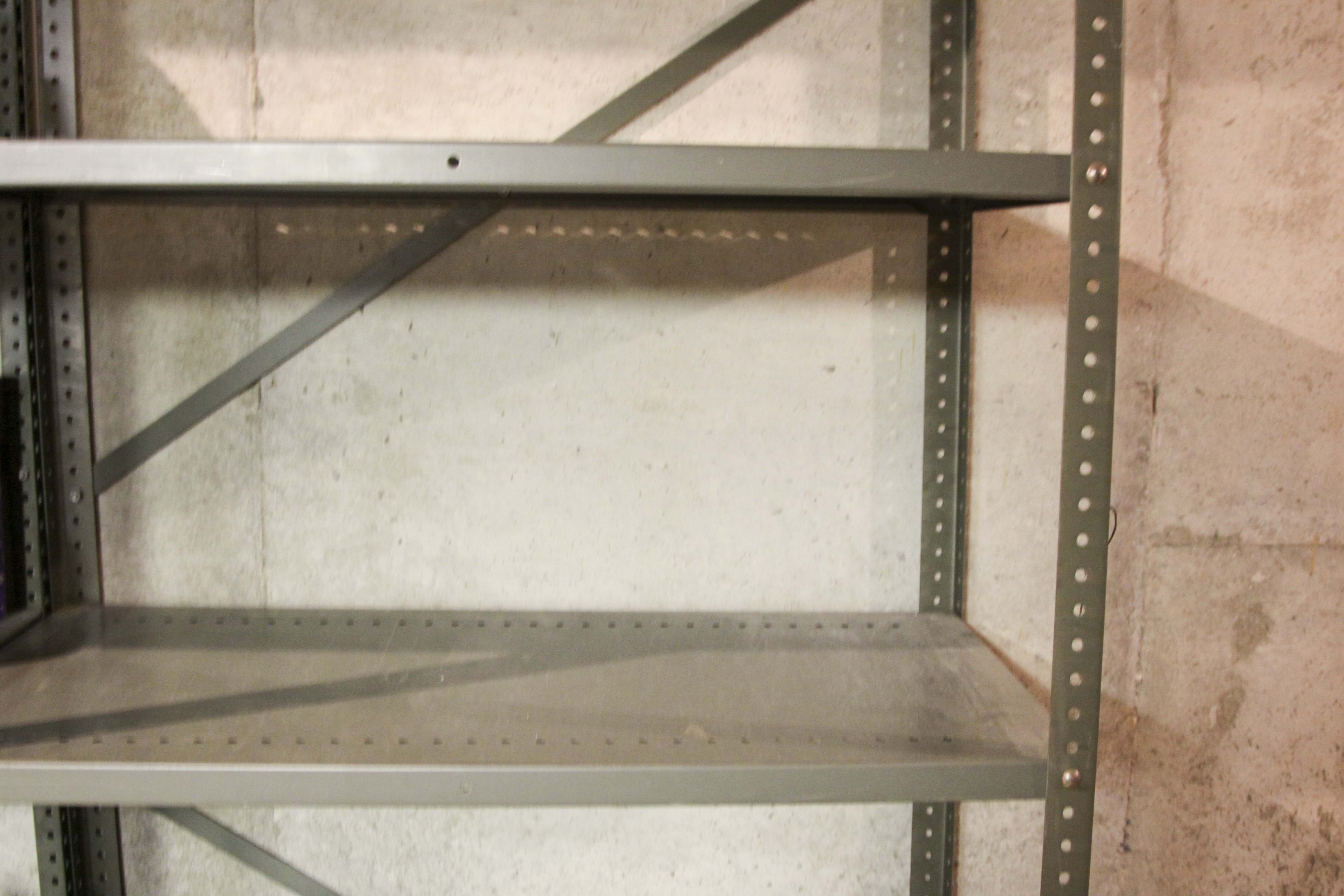 Three Metal Shelving Units