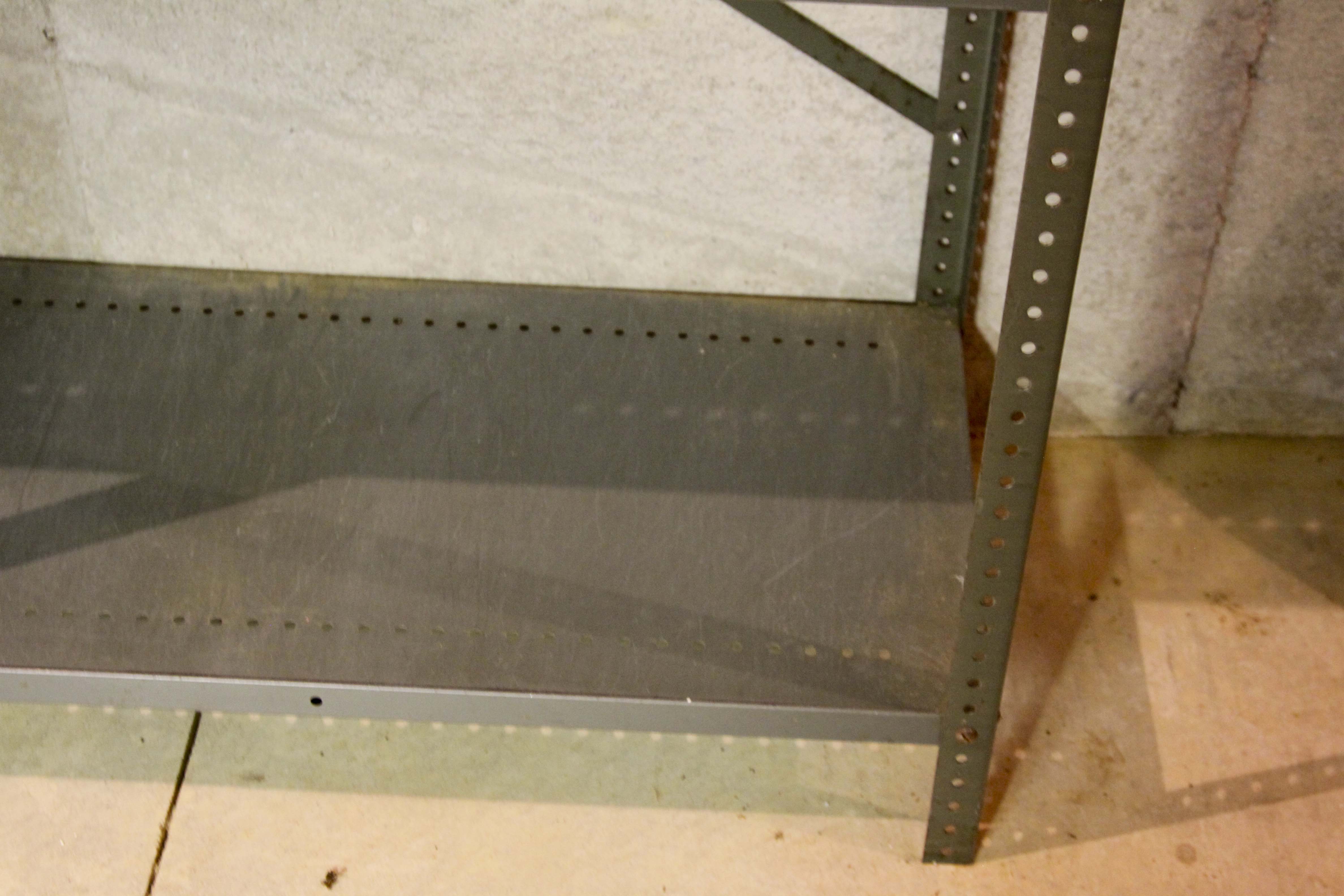 Three Metal Shelving Units