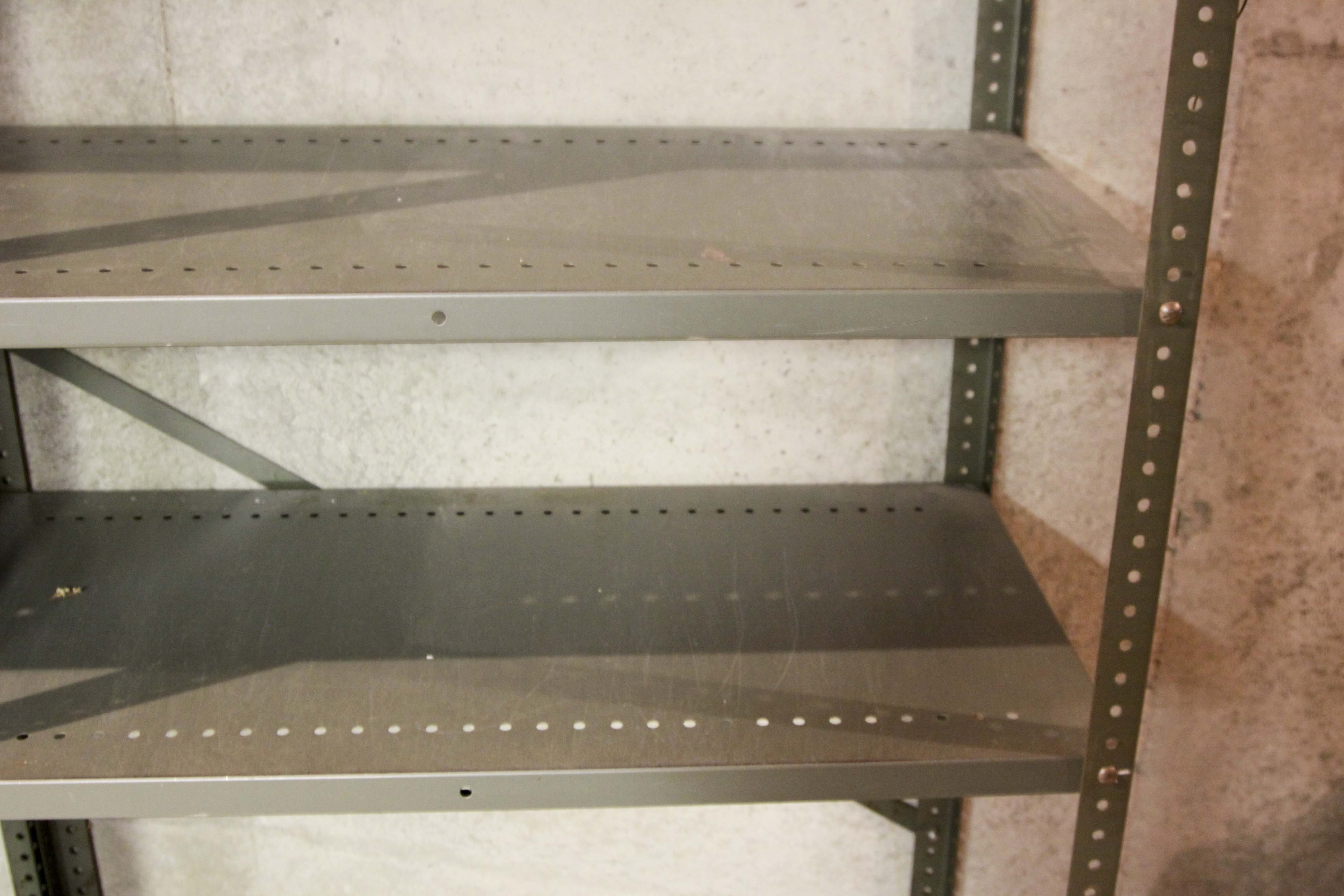 Three Metal Shelving Units